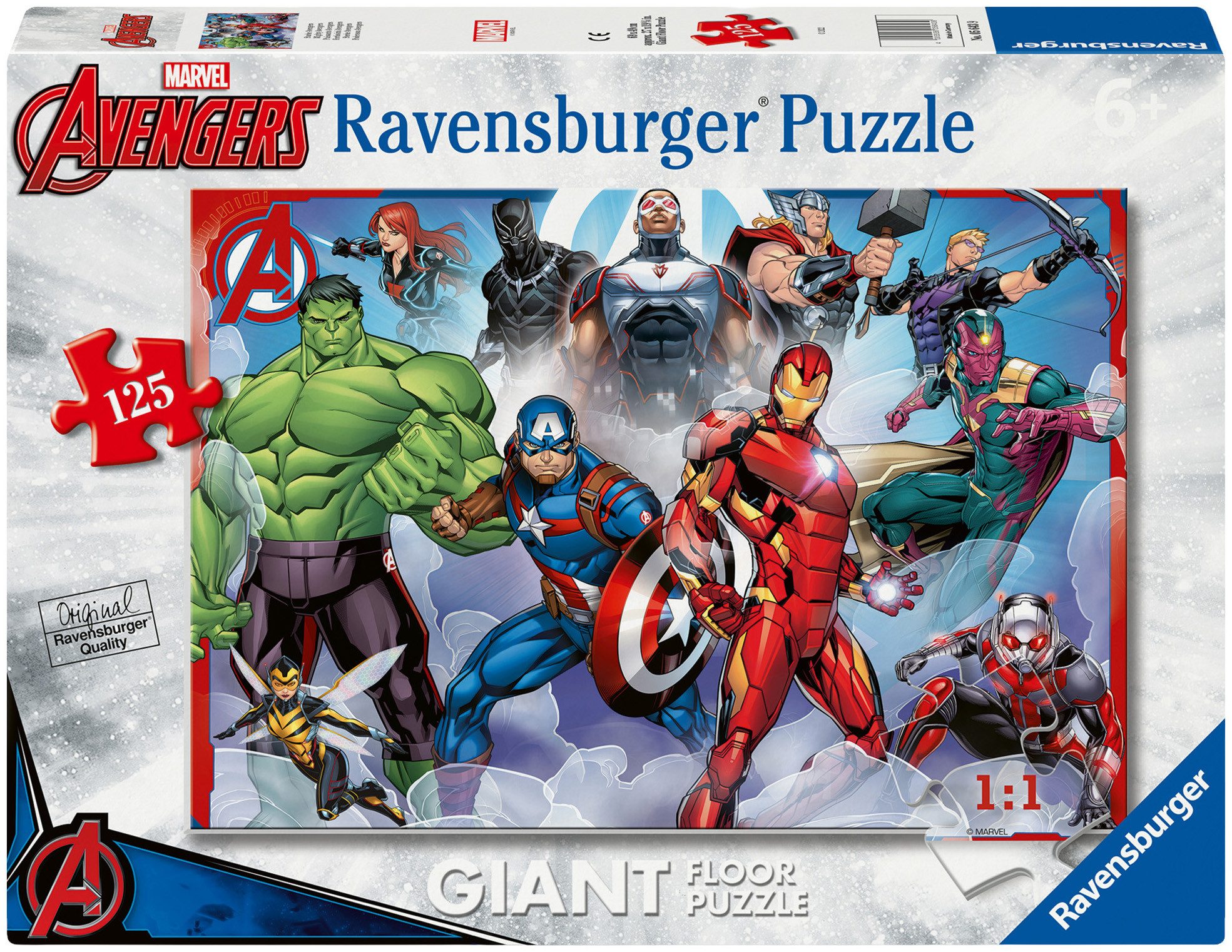 Ravensburger Puzzle Starke Avengers, 125 Puzzleteile, Made in Germany