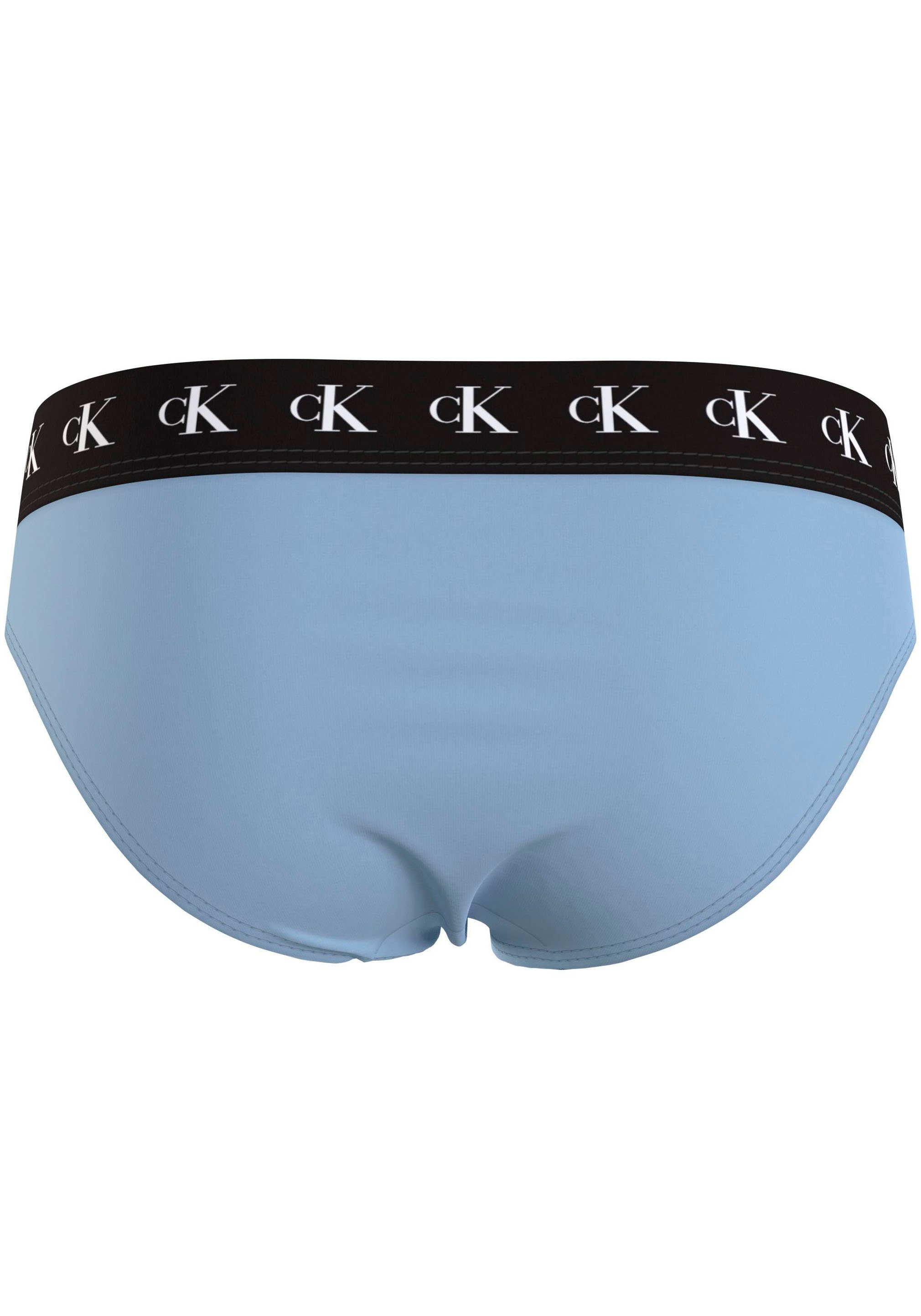 Bikinislip BIKINI Klein Calvin am 3-St., Markenlabel mit (Packung, Bund Underwear 3PK 3er-Pack)