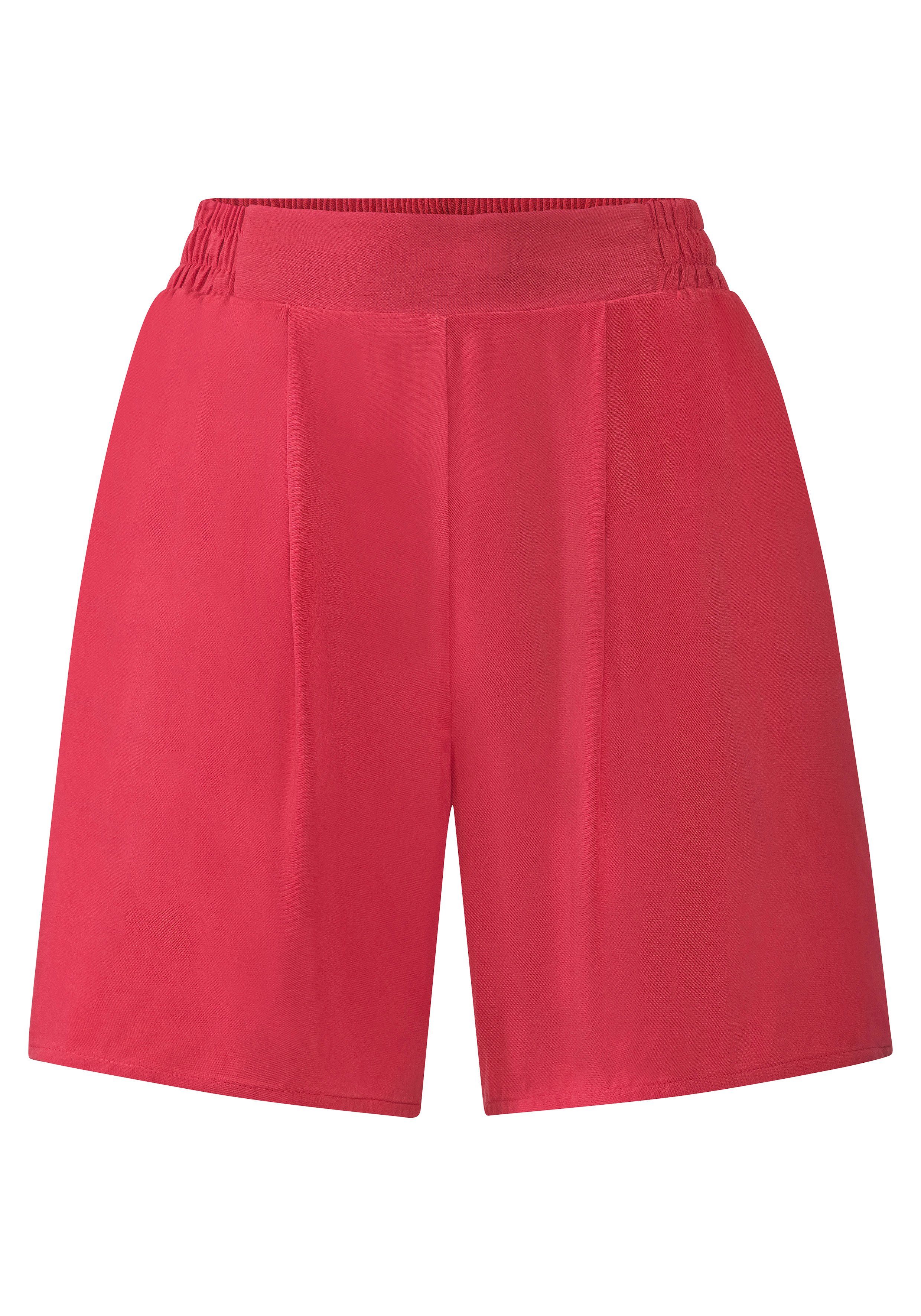 LASCANA Shorts (mit Bindegürtel) Leinenmix rot aus im Paperbag-Stil