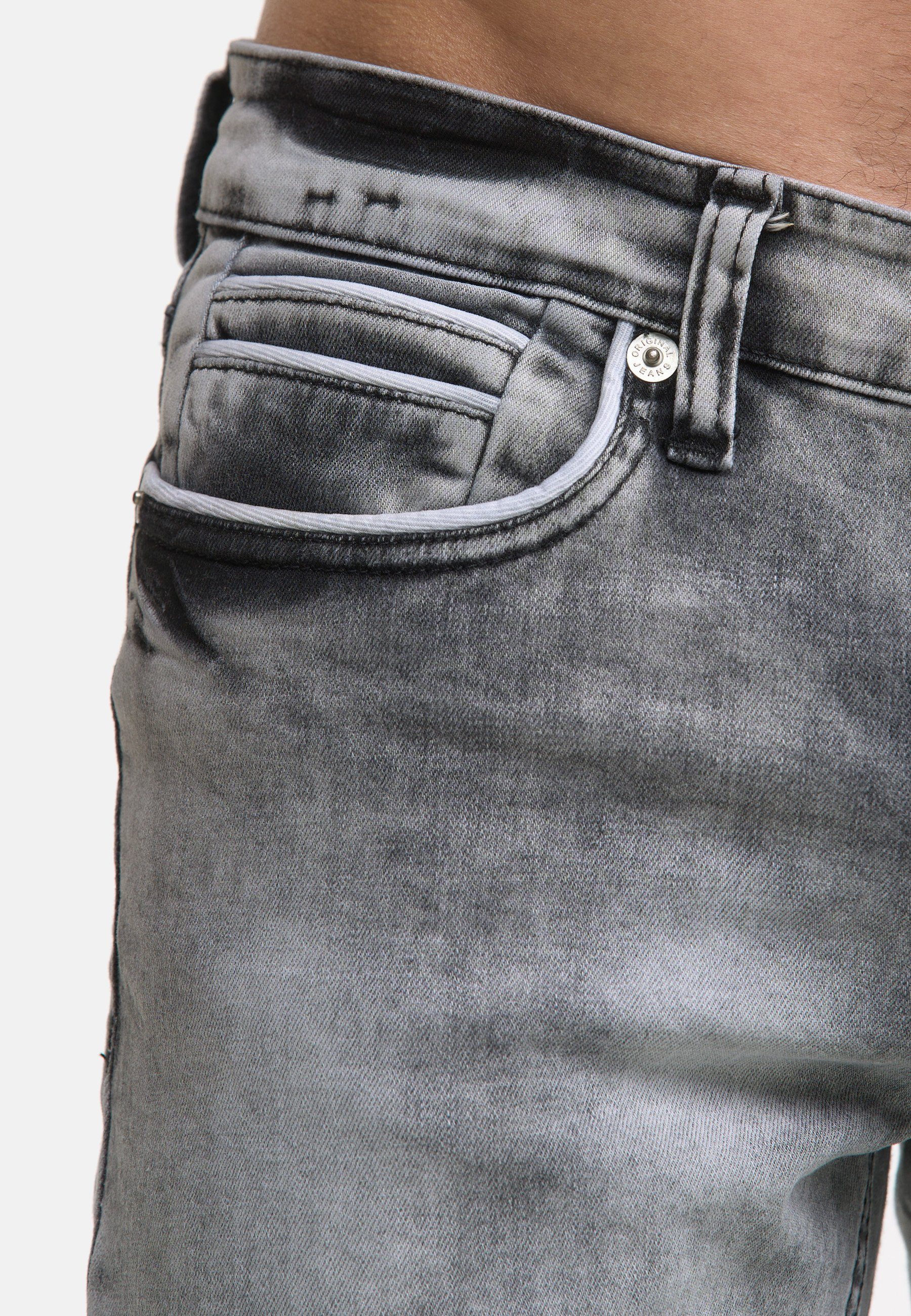 3450 Code47 Jeans Herren Grey Light Regular-fit-Jeans Code47 Modell