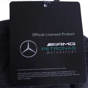 Mercedes Benz Strickmütze AMG Petronas Fan Mütze Beanie Logo auf der Vorderseite und farbigen Streifen an der Kante