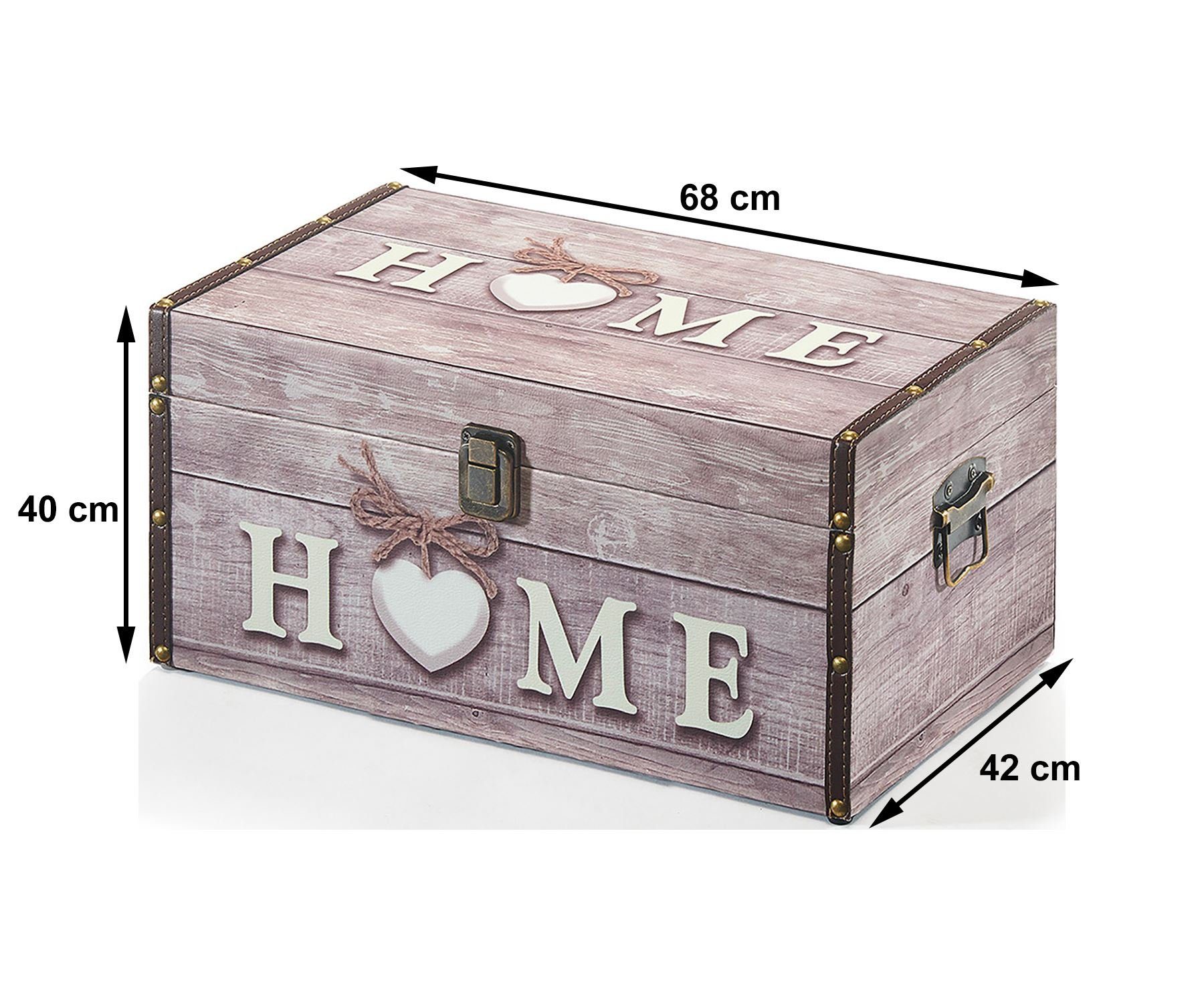 Kobolo Truhe Kiste Aufbewahrungsbox 68x42x40cm HOME