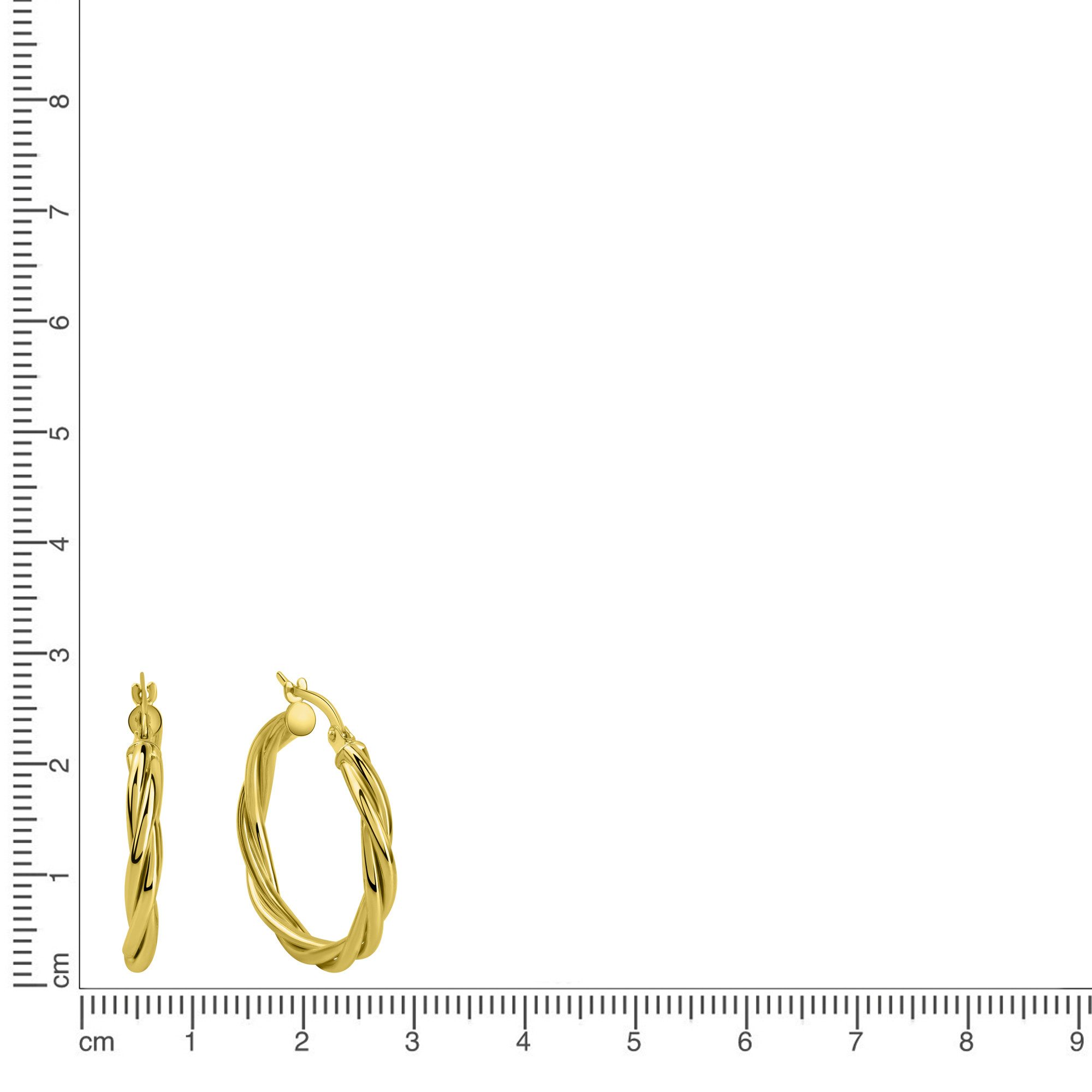 Fascination by Ellen K. Paar Creolen 585/- Gelbgold gedreht günstig online kaufen