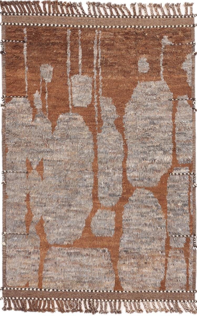 Orientteppich Berber Marrocon Atlas 143x211 Handgeknüpfter Moderner Orientteppich, Nain Trading, rechteckig, Höhe: 20 mm