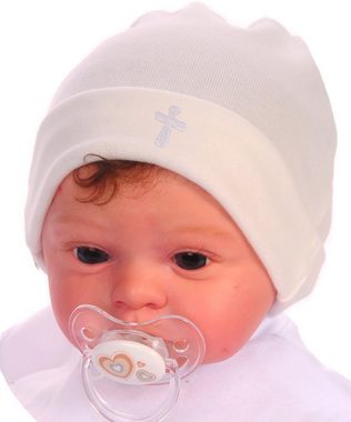 La Bortini Erstlingsmütze Mütze Taufmütze für Neugeborene Baby und Kinder