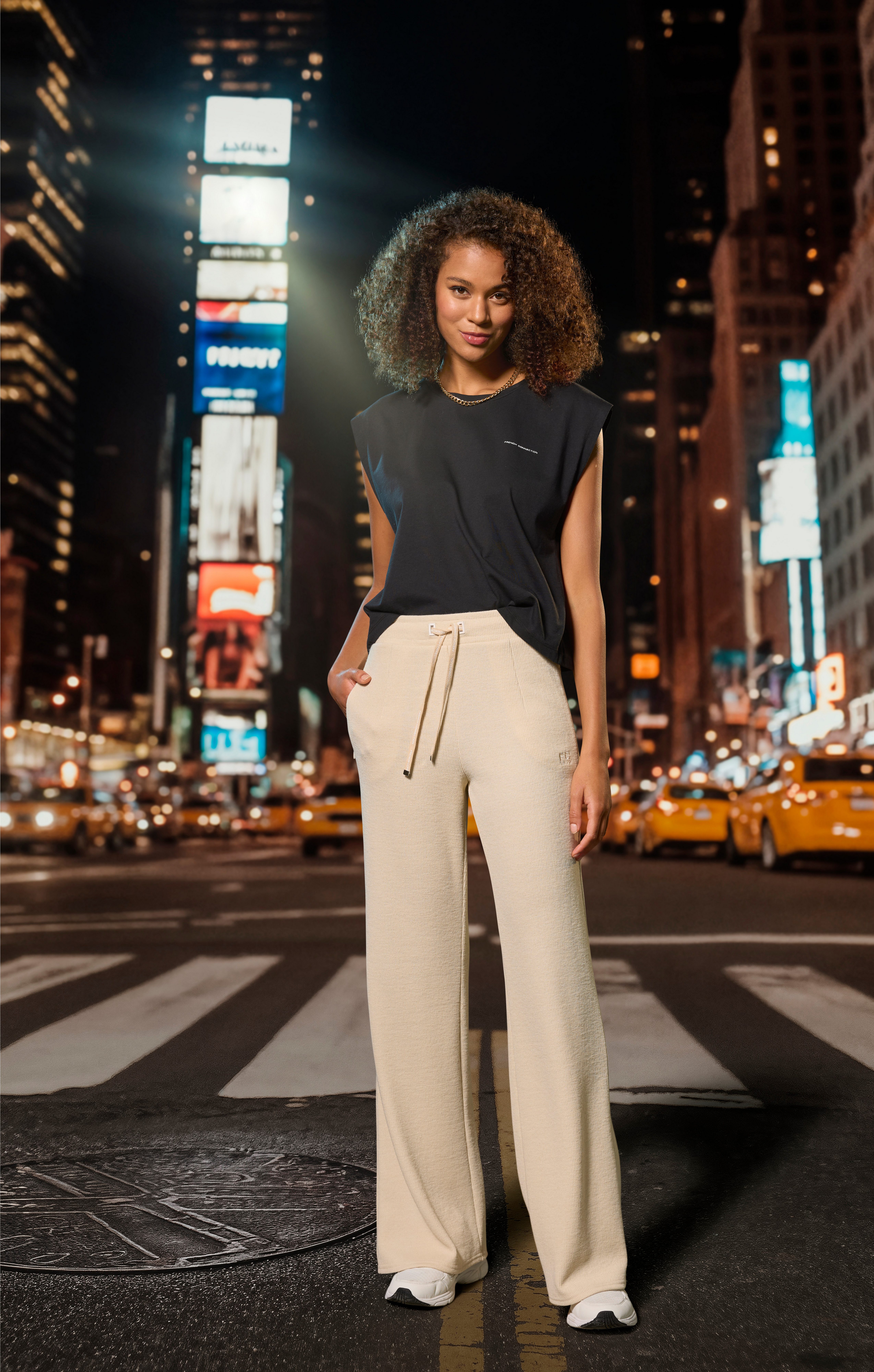 French Connection Loungepants in gerippter Strickoptik