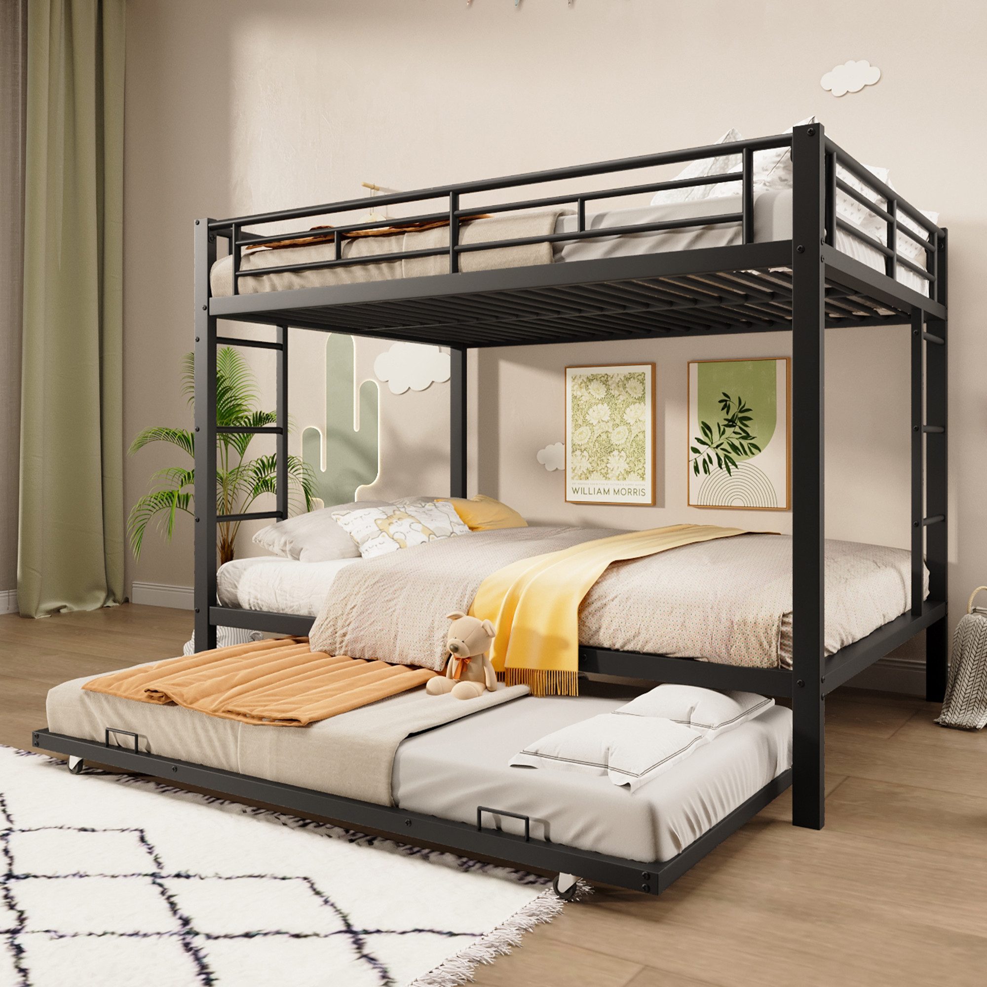 Flieks Etagenbett, Metallbett Hochbett Kinderbett 140x200cm günstig online kaufen