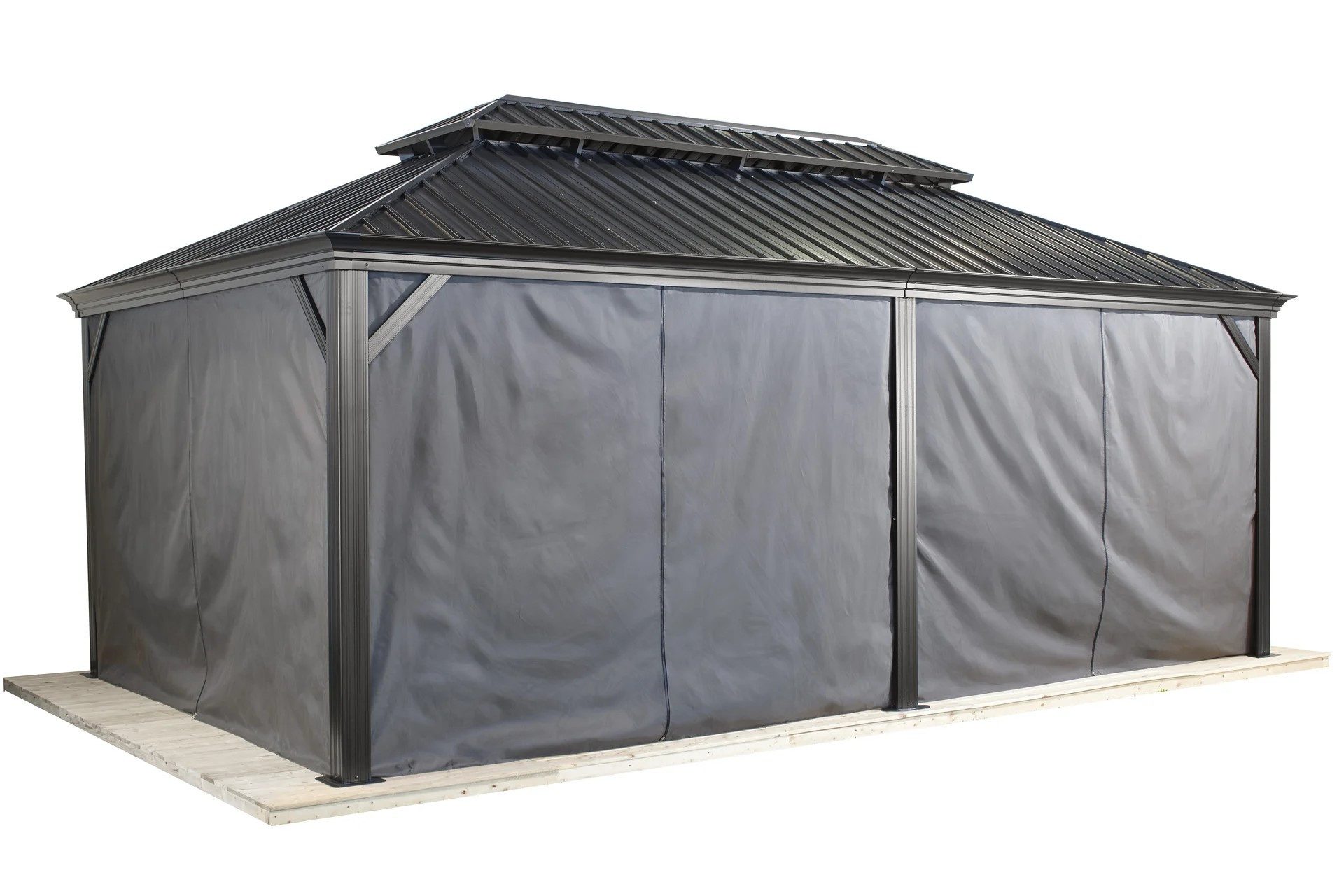 Sojag Pavillonseitenteil passend zu Messina 12 x 20, Vorhang-Set aus Polyester