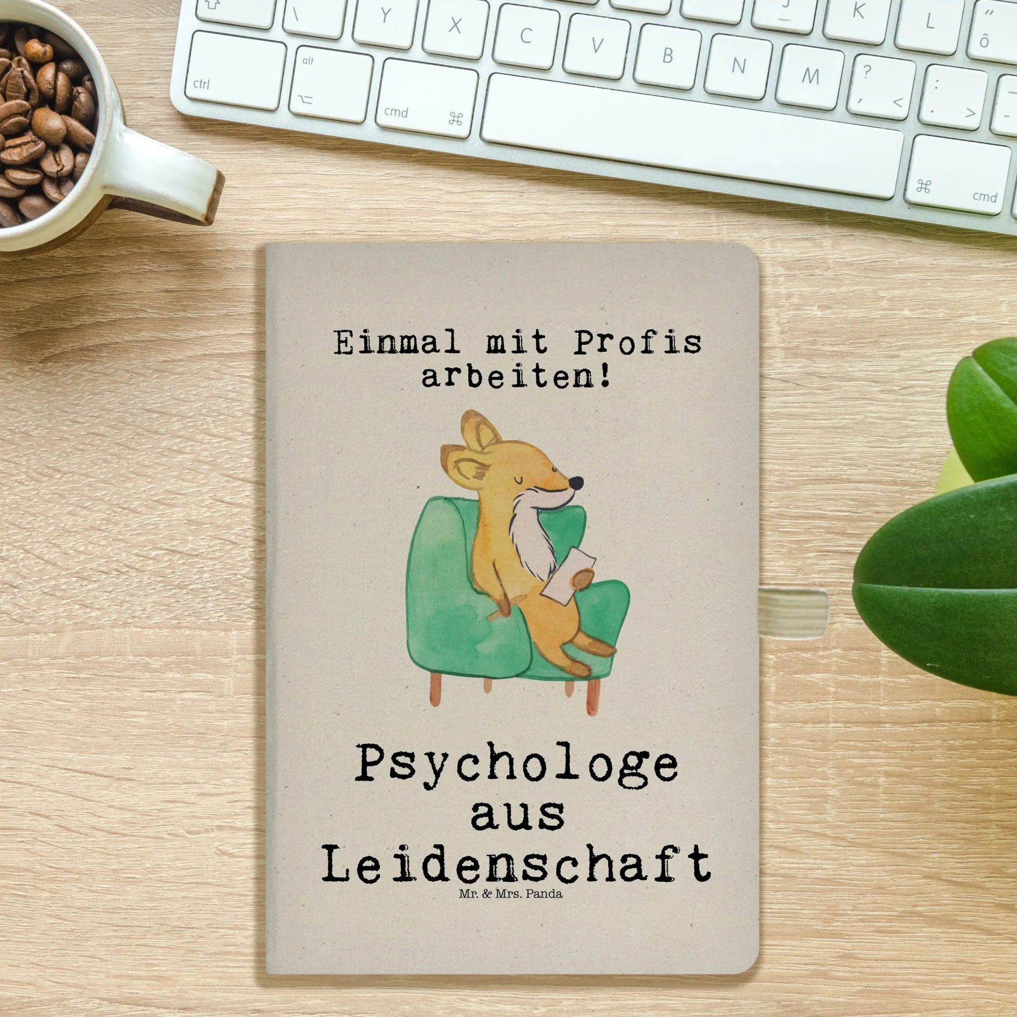 Thumbnail - Mr. & Mrs. Panda Notizbuch Psychologe Leidenschaft - Transparent - Geschenk, Mitarbeiter, Notizb Mr. & Mrs. Panda, Umwel...