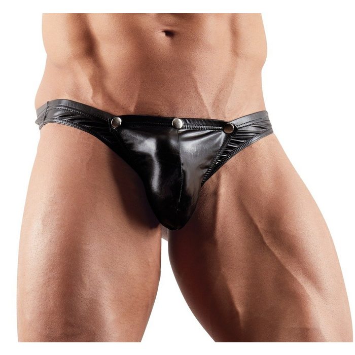 Svenjoyment Underwear Stringtanga Wetlook Männer Tanga zum öffnen mit Druckknöpfen