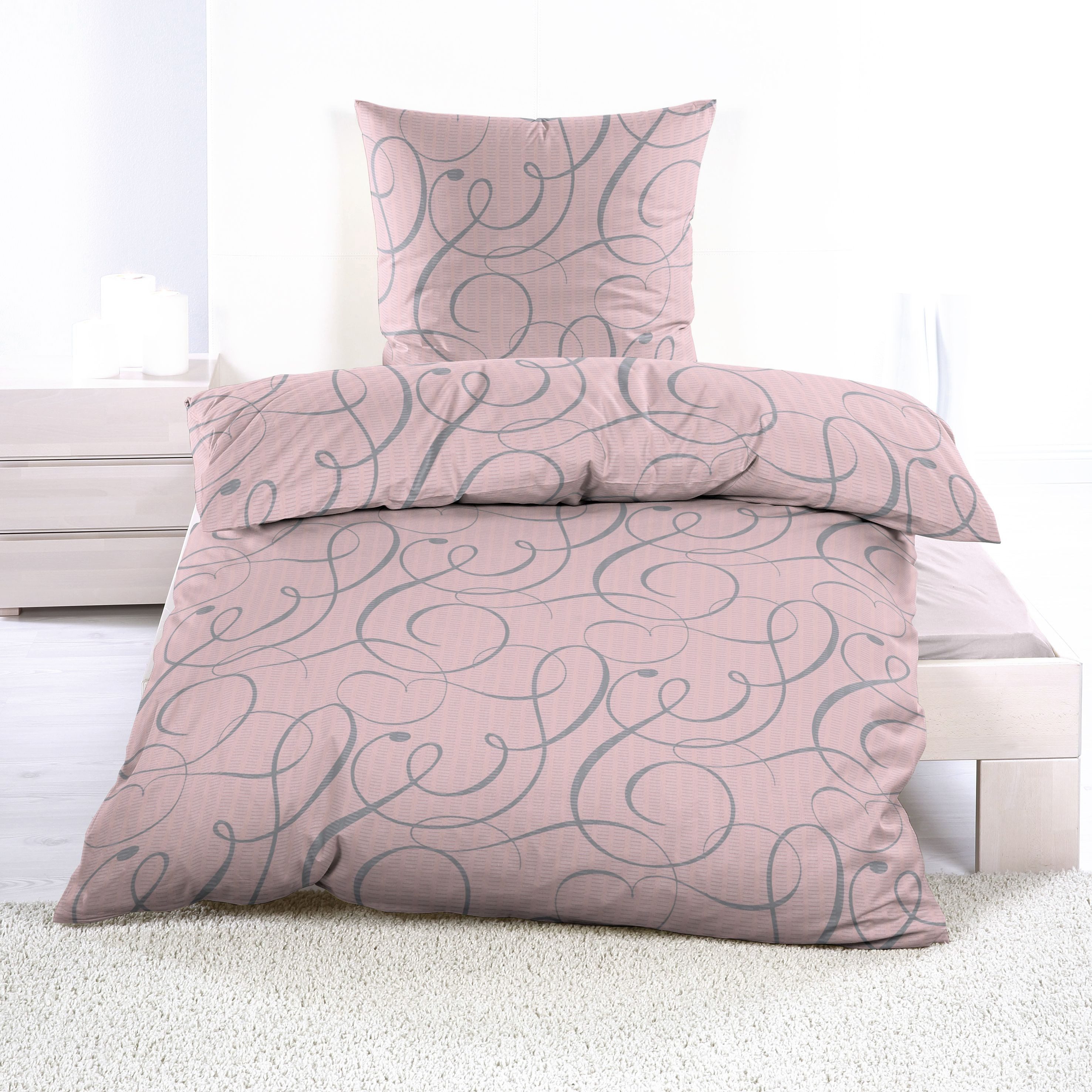 Casa Colori Bettwäsche Romantische Seersucker Bettwäsche günstig online kaufen