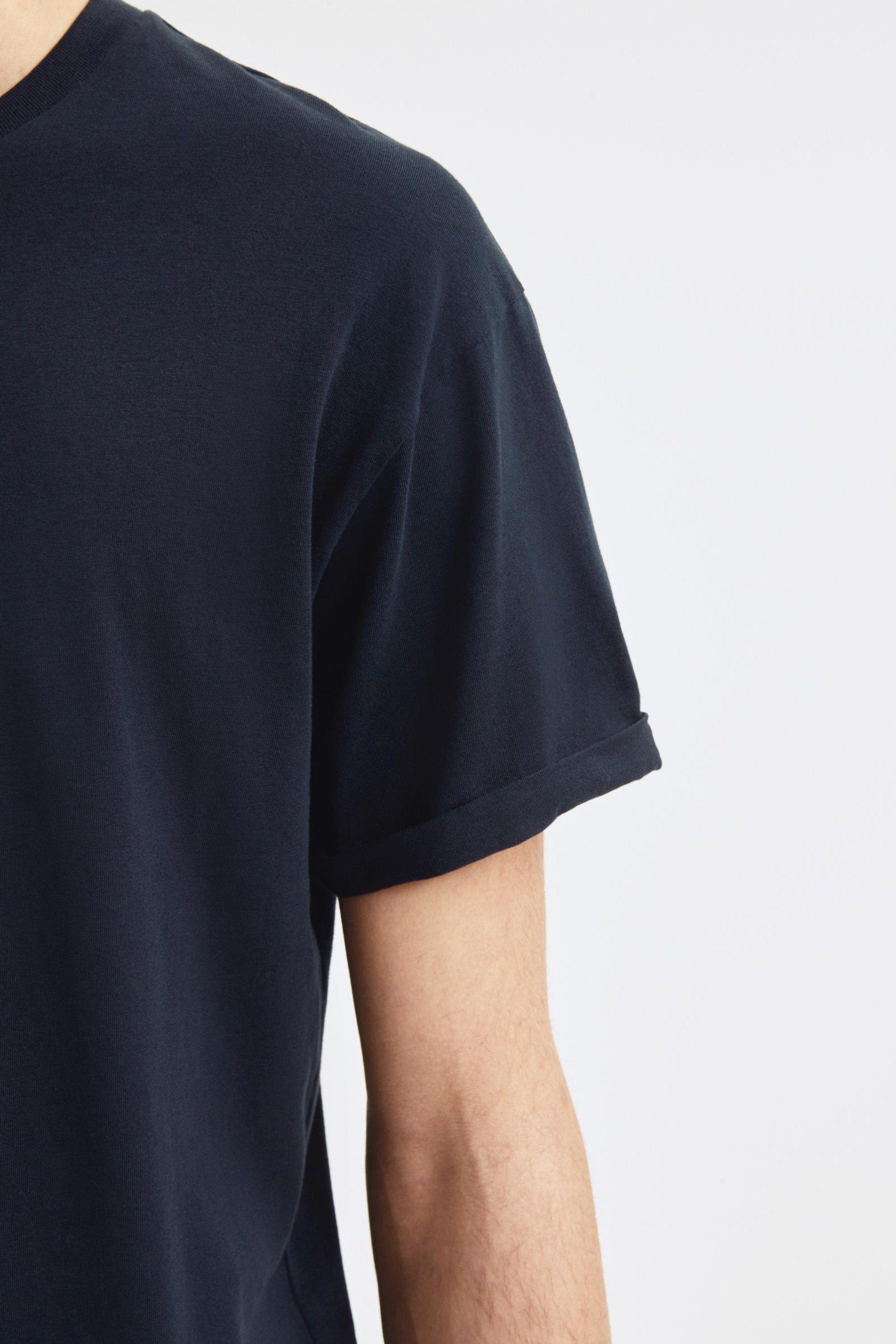 Next T-Shirt Essential T-Shirt (1-tlg) Navy Blue Rundhalsausschnitt mit