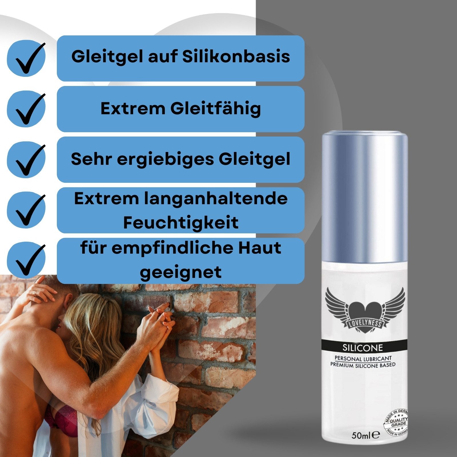 Lovelyness Gleitgel auf Silikonbasis mit extrem lange Feuchtigkeit 50ml