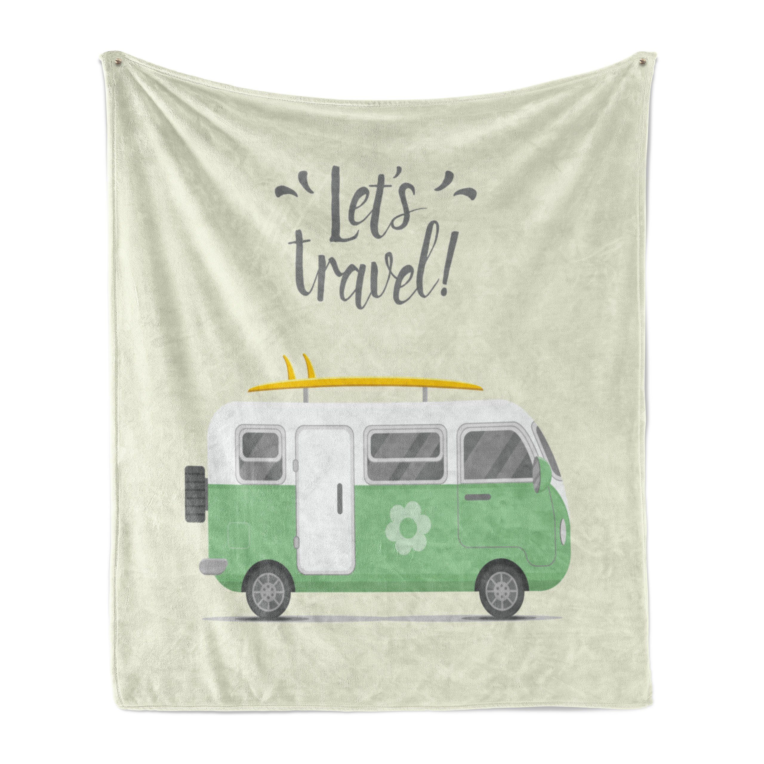 Wohndecke Gemütlicher Plüsch für den Innen- und Außenbereich, Abakuhaus, Wohnmobil Lets Travel Nachricht