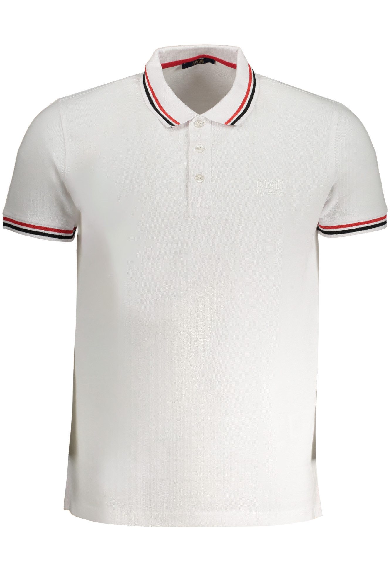 Cavalli Class Poloshirt Herren Kurzarm-Poloshirt in Weiß mit