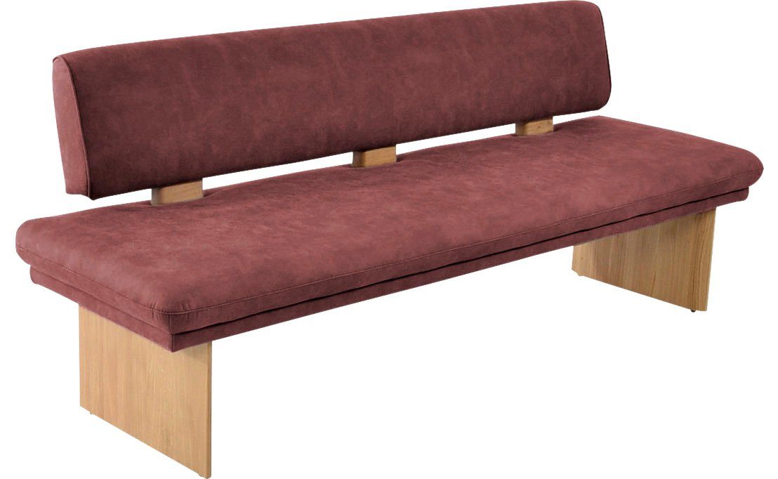 K+W Komfort & Wohnen Polsterbank Longbeach (1-St), Spitzkissenoptik im Sitz, wahlweise in der Breite 204cm oder 224cm