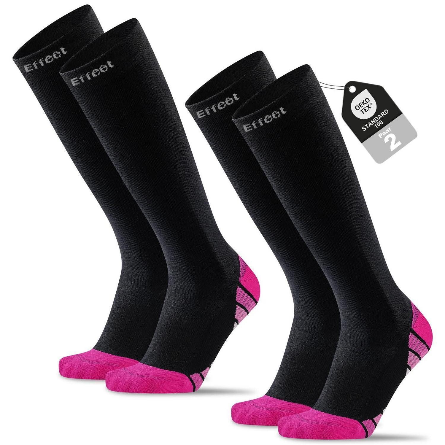 LuxusKollektion Kompressionsstrümpfe Kompressionsstrümpfe 2 Paar Damen/Herren Gepolstert Rosa