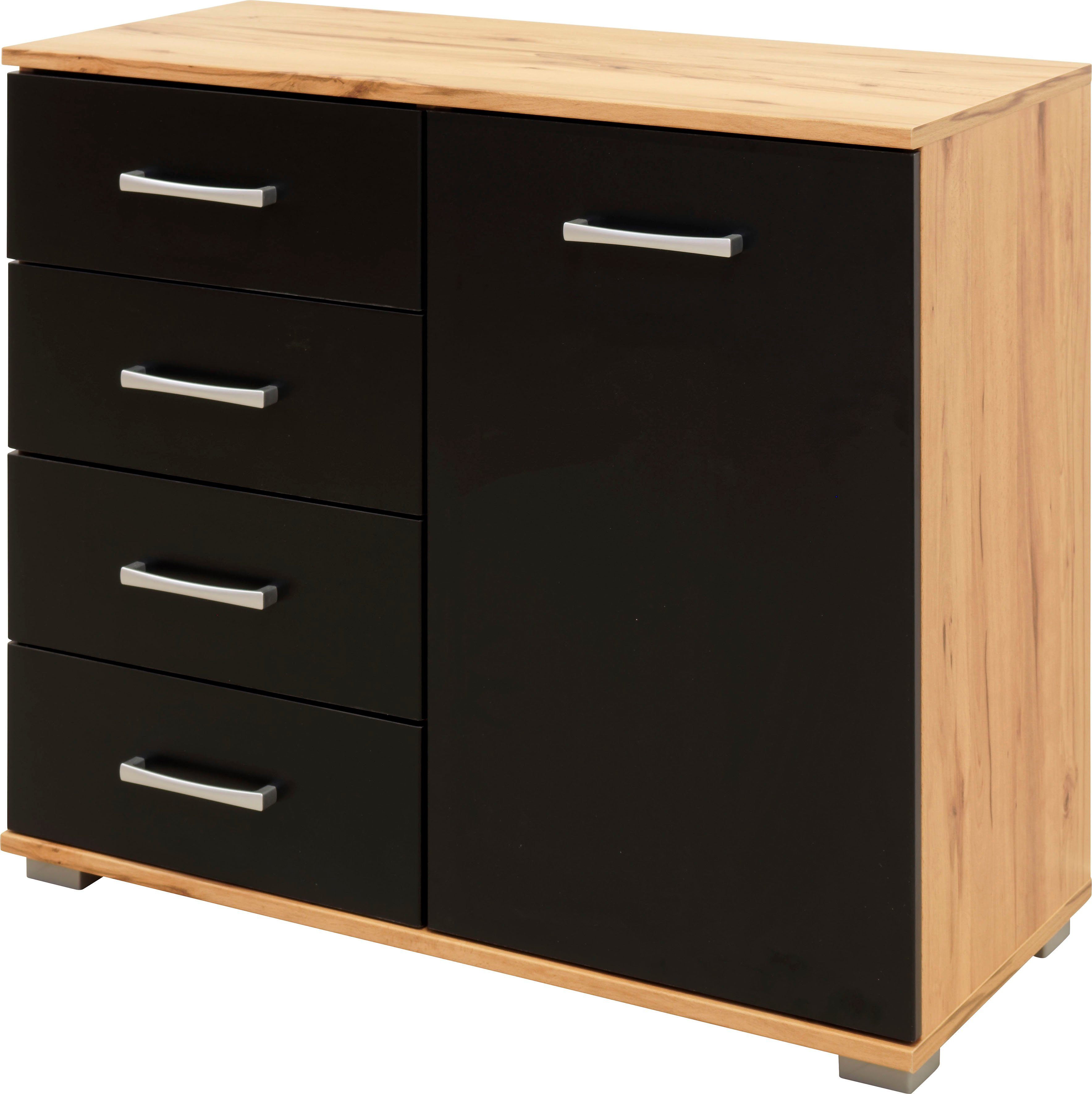 priess Kombikommode Barcelona mit 4 Schubkästen und Tür in 6 Farben