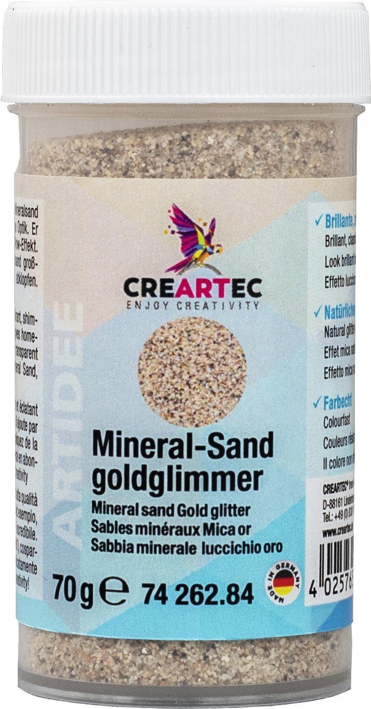 CREARTEC Modellierwerkzeug Mineralsand, 70 g Goldglimmer