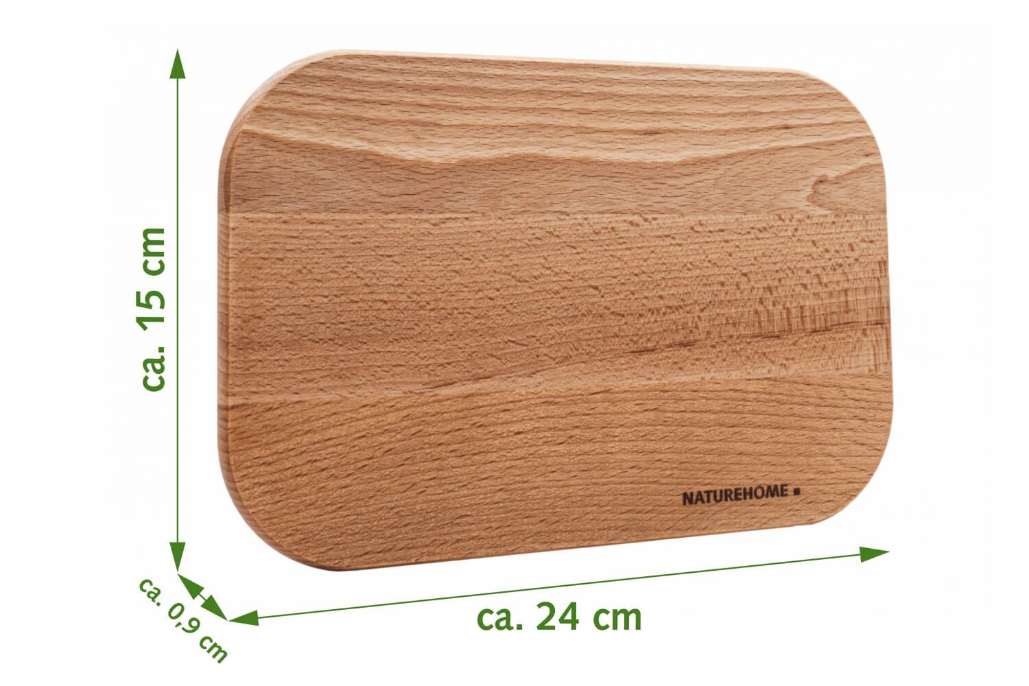 NATUREHOME Schneidebrett 4er Frühstücksbrettchen Buche massiv – Made in Germany, NATUREHOME, Buchenholz, (4erSet, 4-St), Handarbeit – Bild 2 von 5