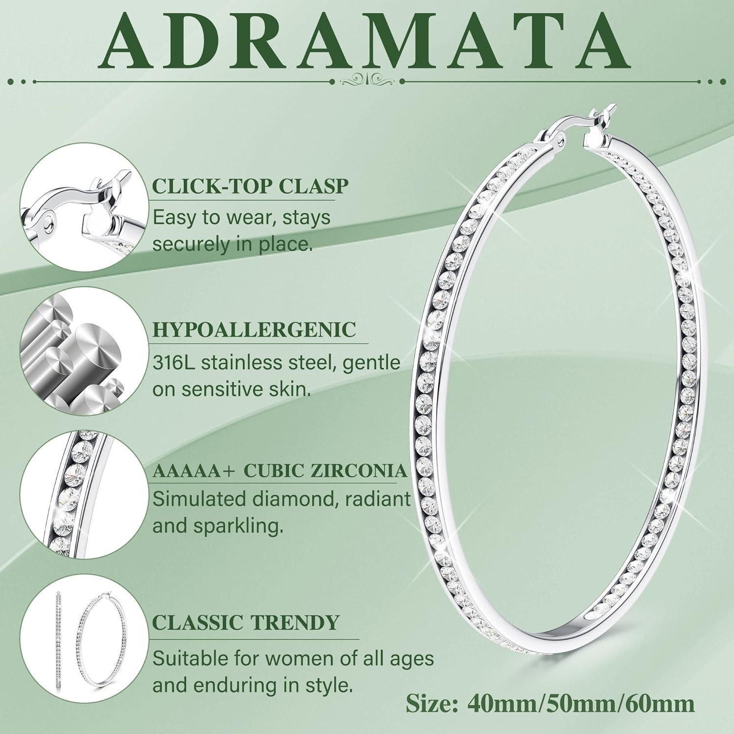 LuxusKollektion Fingerring Creolen Edelstahl Zirkonia Hypoallergen Damen Si günstig online kaufen