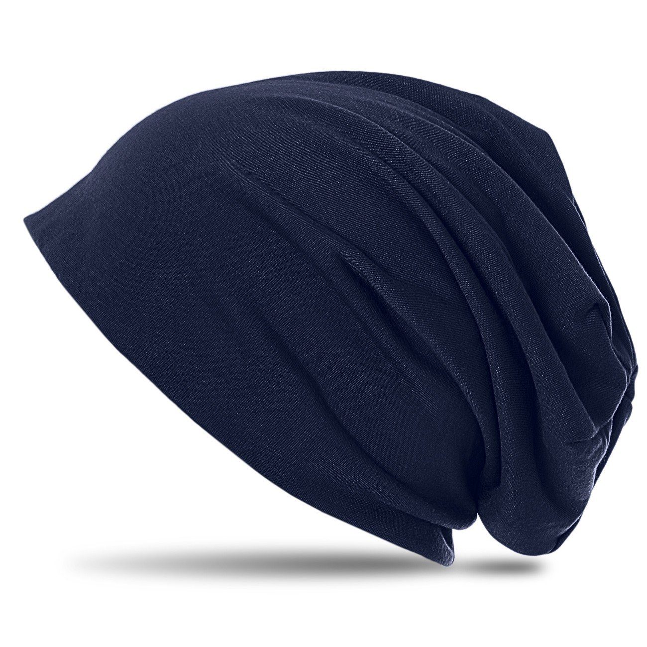 Caspar Beanie MU068 klassische leichte Unisex Mütze dunkelblau