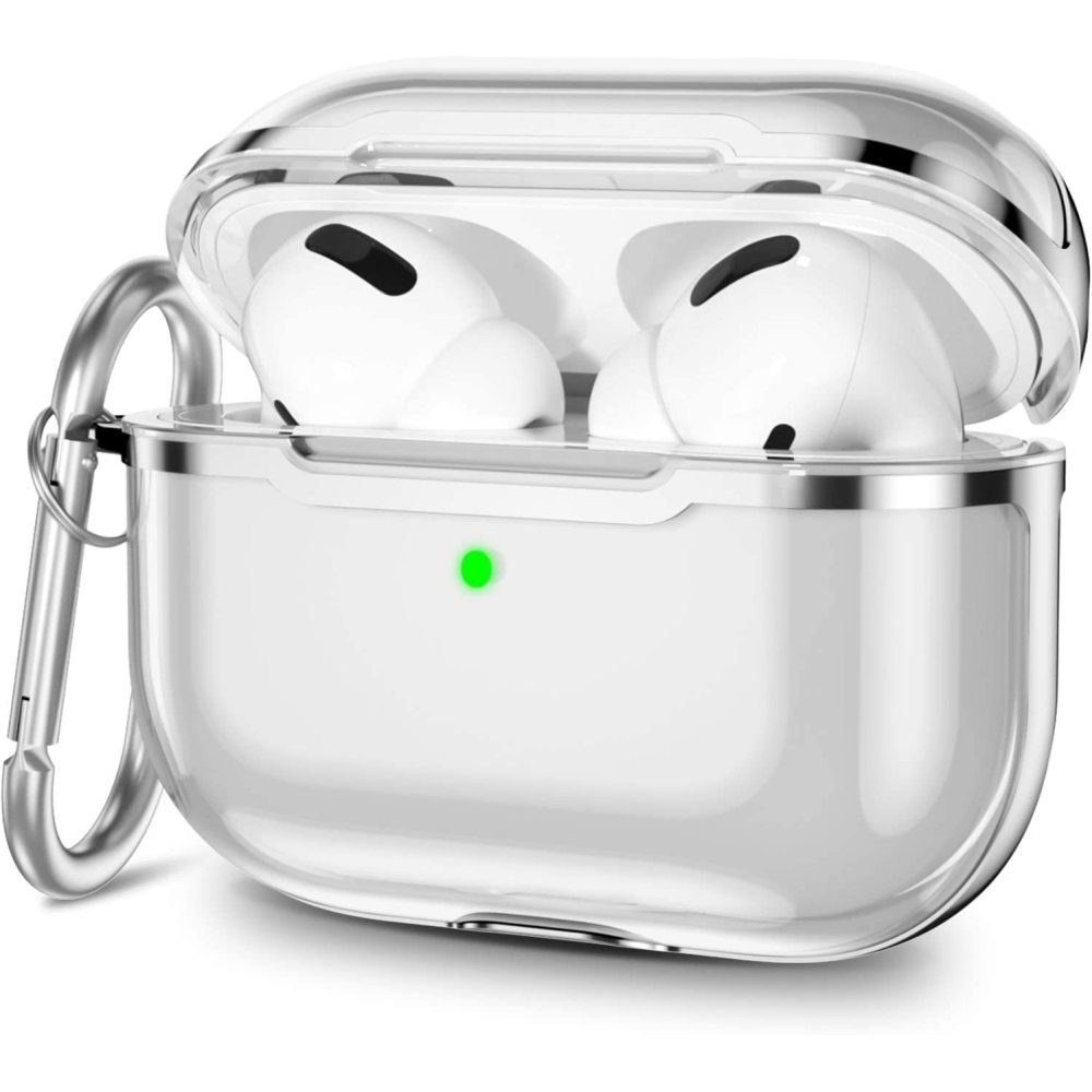 GelldG Kopfhörer-Schutzhülle Case mit Karabiner kompatibel mit AirPods Pro