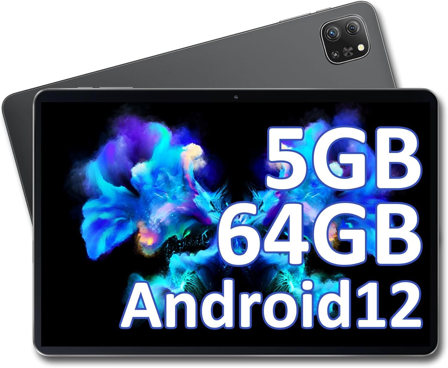 OSCAL Hervorragende Leistung Tablet (10", 64 GB, Android 12, 2,4G+5G, Tablet mit Quad-Core, HD+ IPS Display, 5MP Kamera,GMS,OTG 6580mAh)