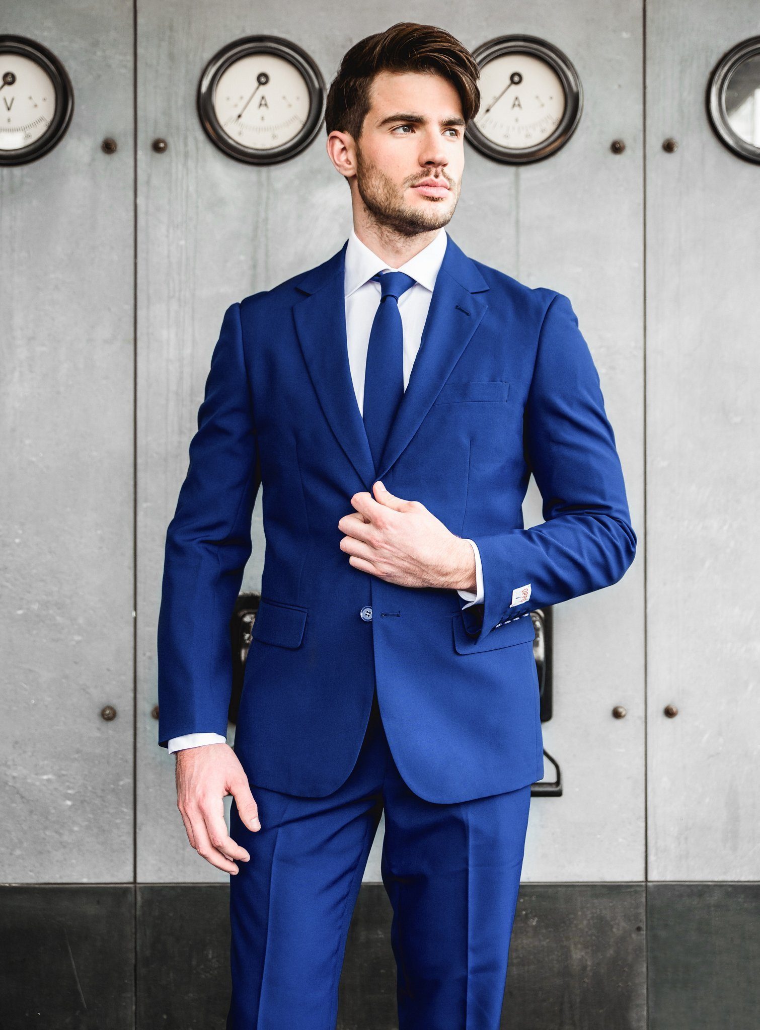 Opposuits Anzug Navy Royale Ausgefallene Anzüge für coole Männer