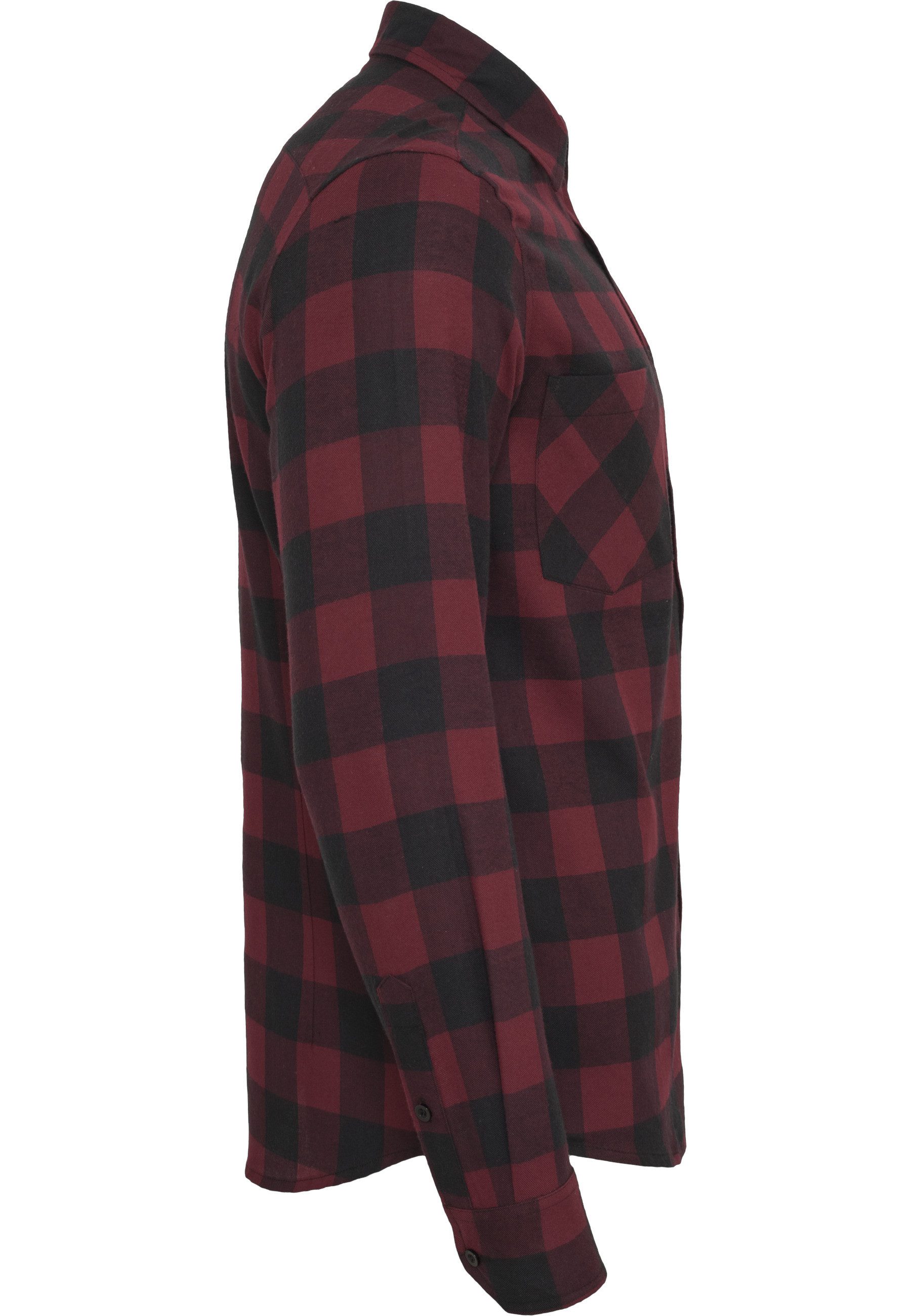 URBAN CLASSICS Langarmhemd Urban Classics Herren Checked Flanell Shirt (1-tlg) – Bild 5 von 5