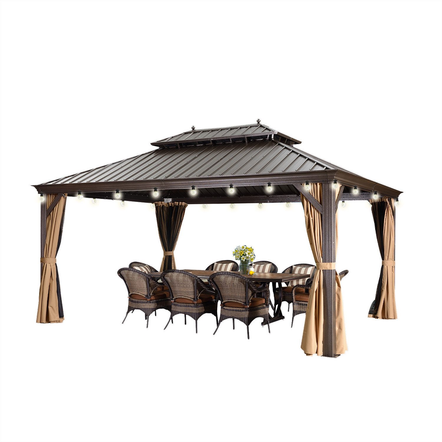 PURPLE LEAF Pavillon Hardtop Aluminium Gazebo günstig online kaufen