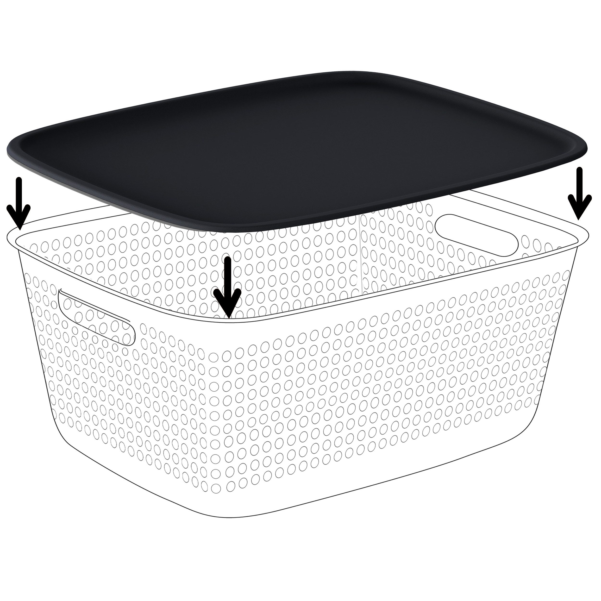 KONZEPT Aufbewahrungsbox perforierte Boxen 45l mit Griff, aus Kunststoff mi günstig online kaufen