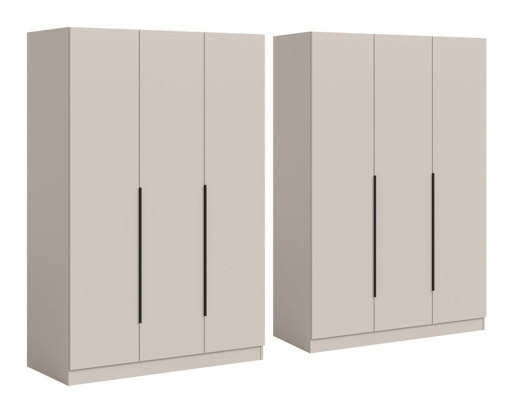 xonox.home Kleiderschrank Garderobenschrank Kleiderschrank Kopenhagen, Kaschmir, 2-teilig 240 cm