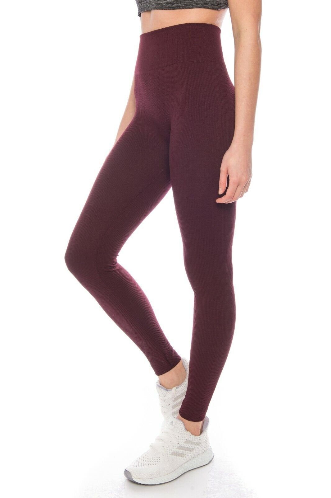 Kendindza Collection Leggings Fleece Rippstrick Winter Thermo leicht wärmend Thermoleggings High-Waist, stretch, leichtes Innenfleece
