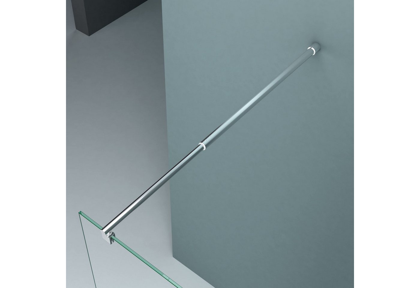 Thumbnail - doporro Duschwand-Stabilisationsstange Haltestange für Duschwände Glaswand Stabilisator variabel 70-120cm M1