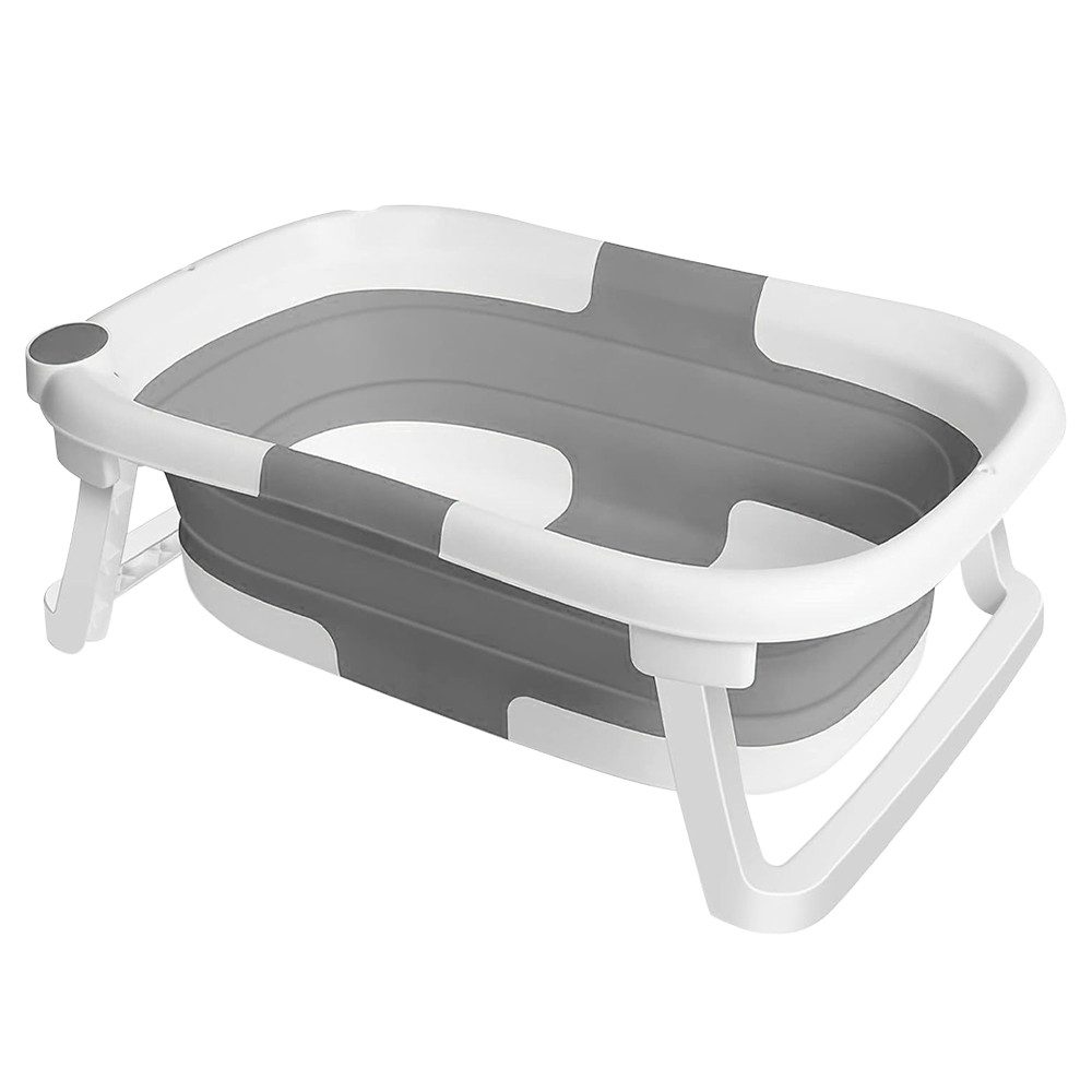JEOBEST Babybadewanne Baby Bathtub Babywanne, Tragbare Wanne, Faltbare, mit Rutschfester Matte und Abflussloch