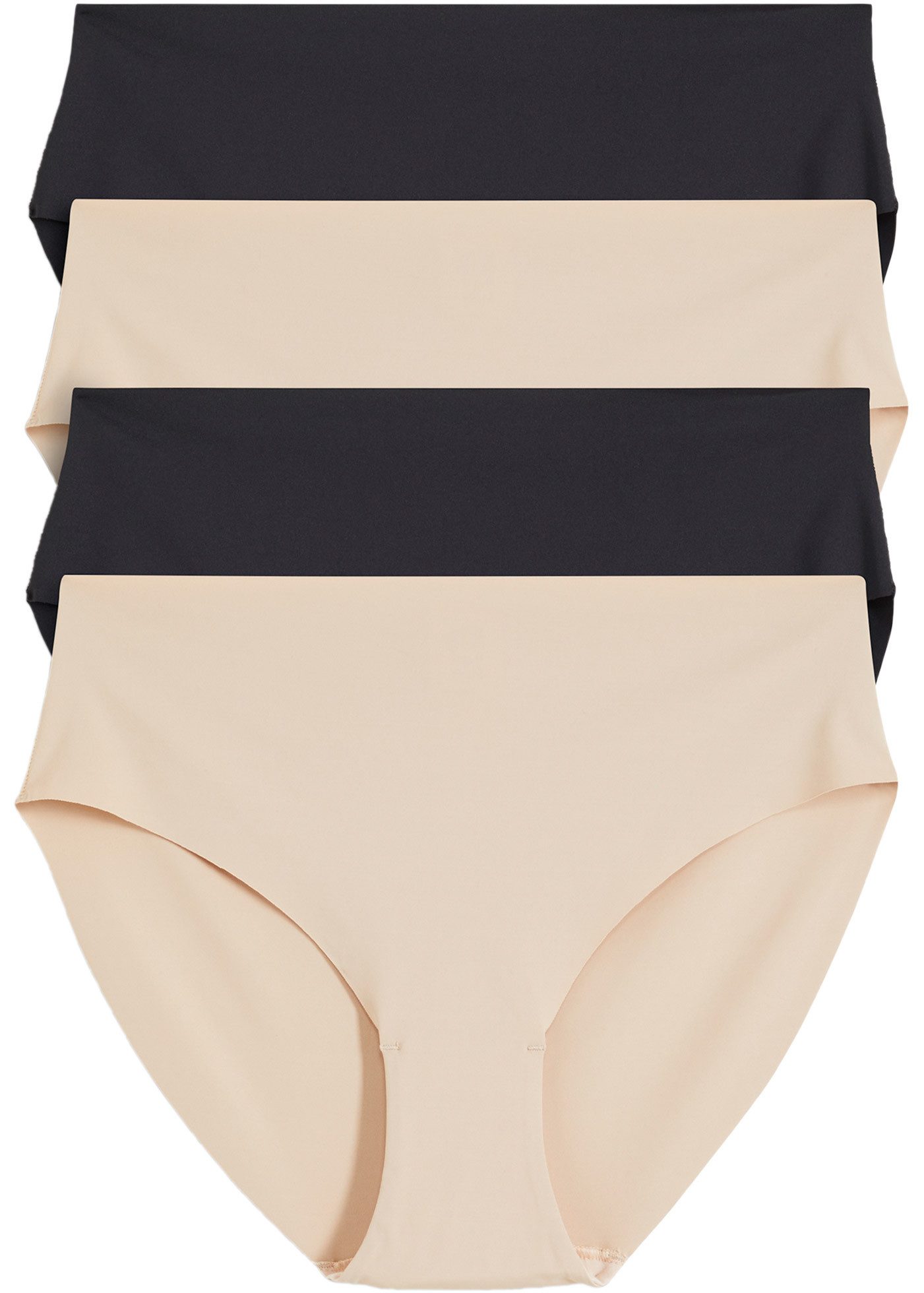 bonprix Panty (Packung, 4-St) klassischer Stil, nahtlose Kanten, aus Polyamid und Elasthan