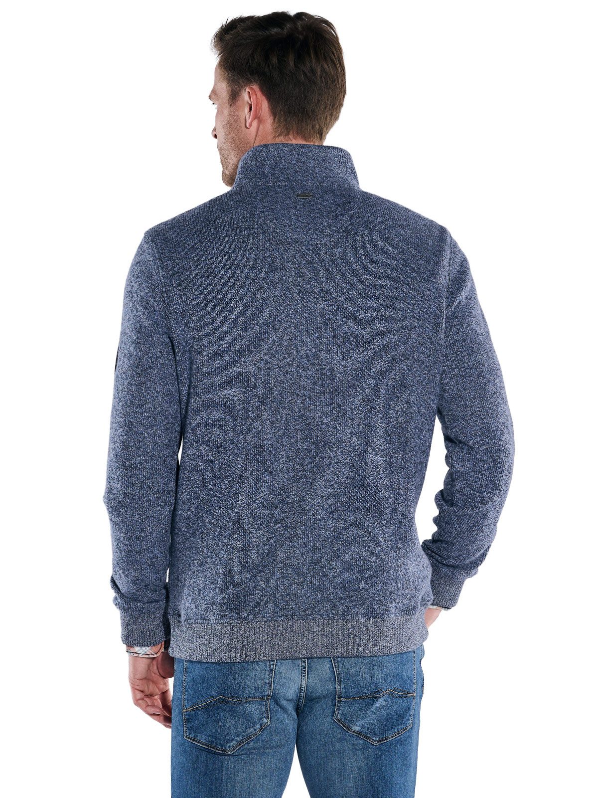 Engbers Sweatshirt engbers Herren Sweatshirt mit Stehkragen, Mittelblau günstig online kaufen