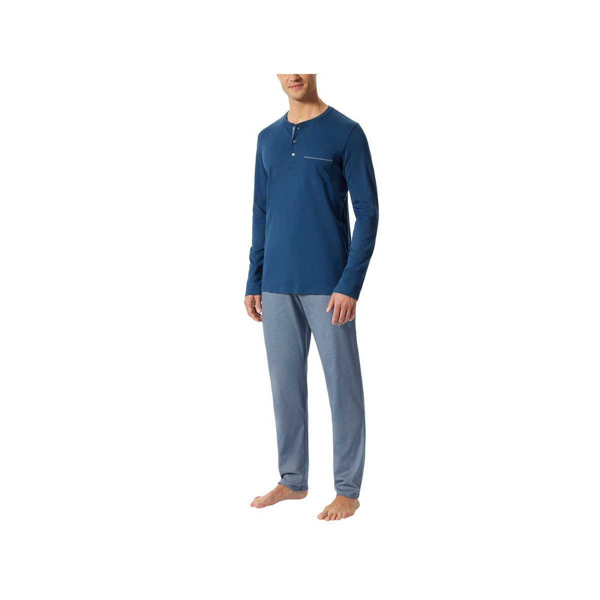 (1 tlg) blau Schiesser Pyjama