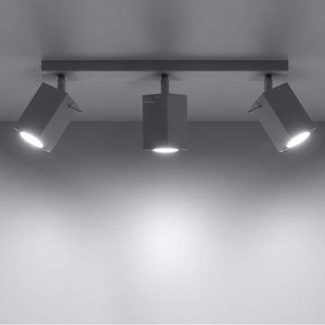 etc-shop LED Deckenspot, Leuchtmittel nicht inklusive, Deckenleuchte 3 flammig modern Spotlampe
