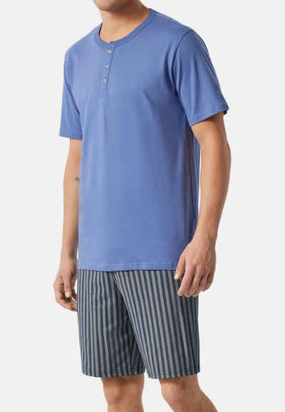 Schiesser Herren Shorty Schlafanzug Pyjama Gr.54+64UVP 49,95/59,95 NEU 161543 