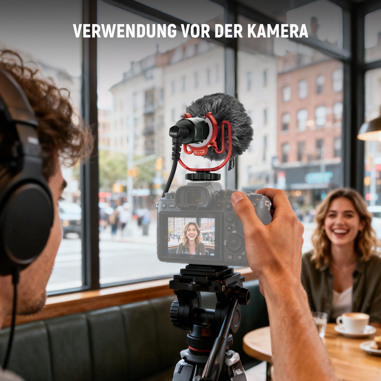 Neewer Mikrofon VM10 Plug & Play Vlog Mikrofon, Stoßhalterung Windschutzscheibe (Packung), mit 3,5mm TRS USB C OTG Kabel, für iPhone Samsung Tablet Mac Kamera