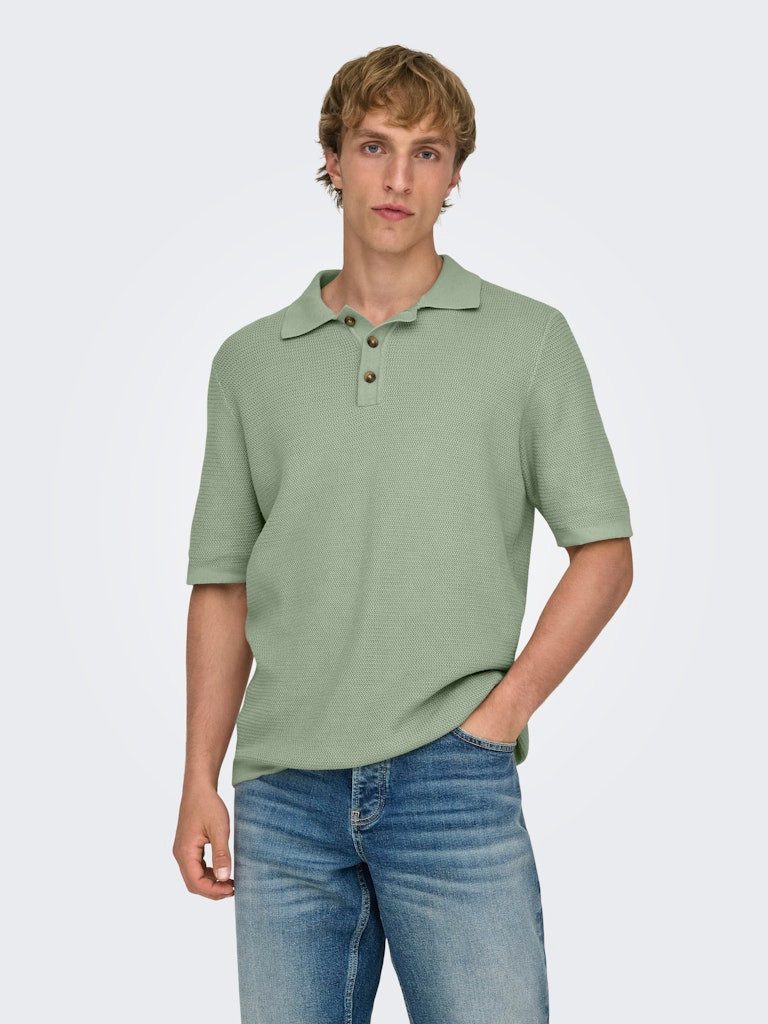 Strickpullover ONSERIC REG 12 STRUC SS POLO KNIT