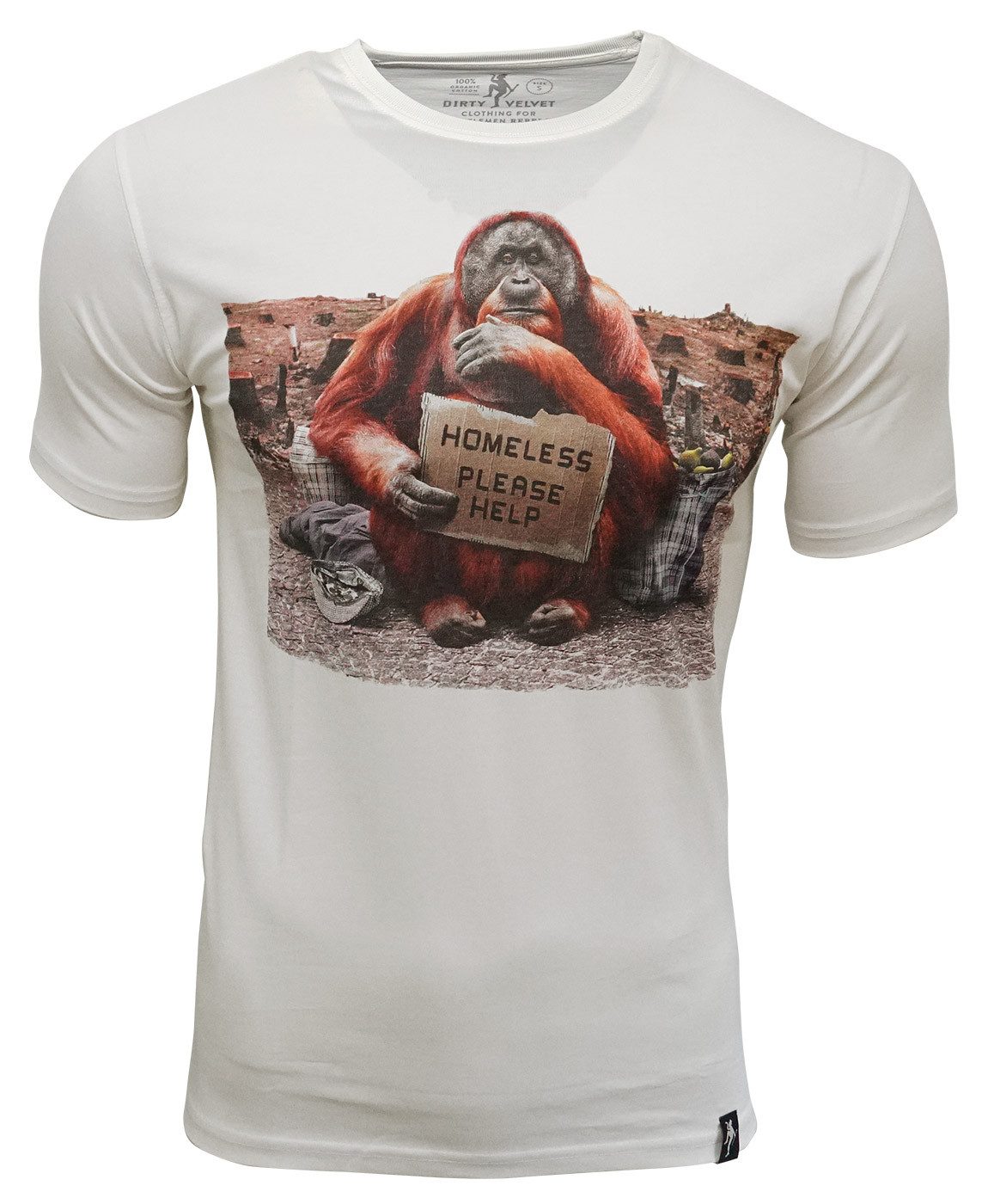 Dirty Velvet T-Shirt DIRTY VELVET Herren T-Shirt HOMELESS-Weiss-XXL