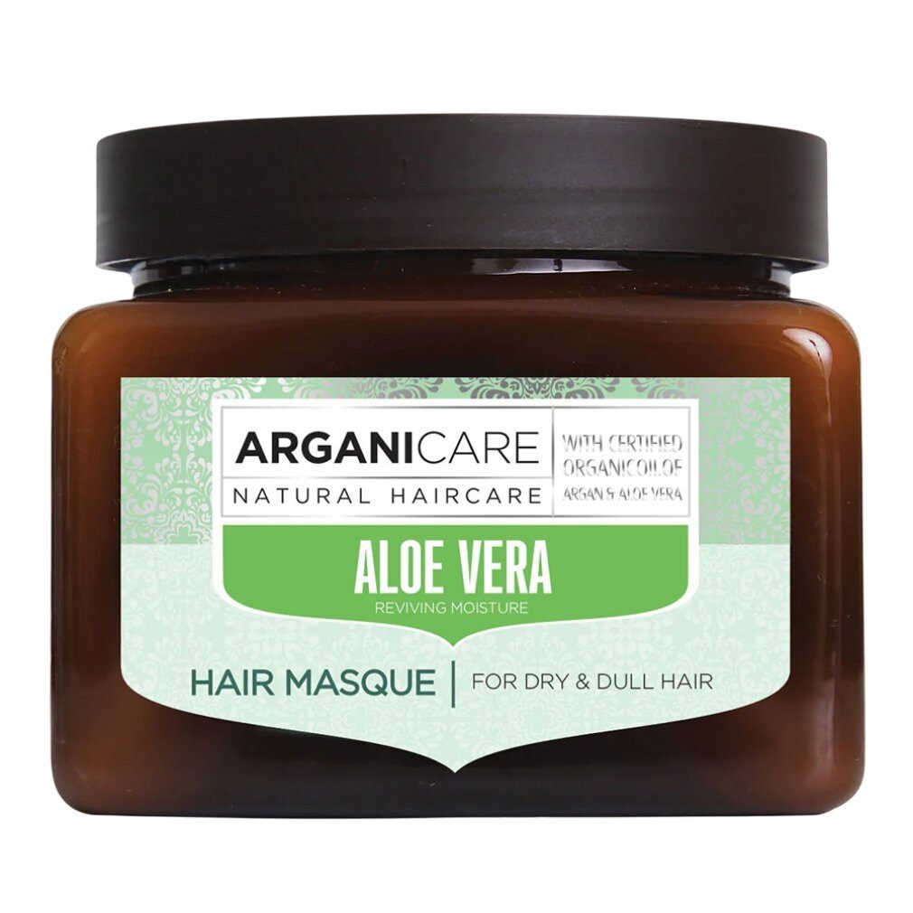 Arganicare Haarpflege-Set Aloe Vera Haarbehandlungscrememaske, vegan, feucht.spend./reparierend