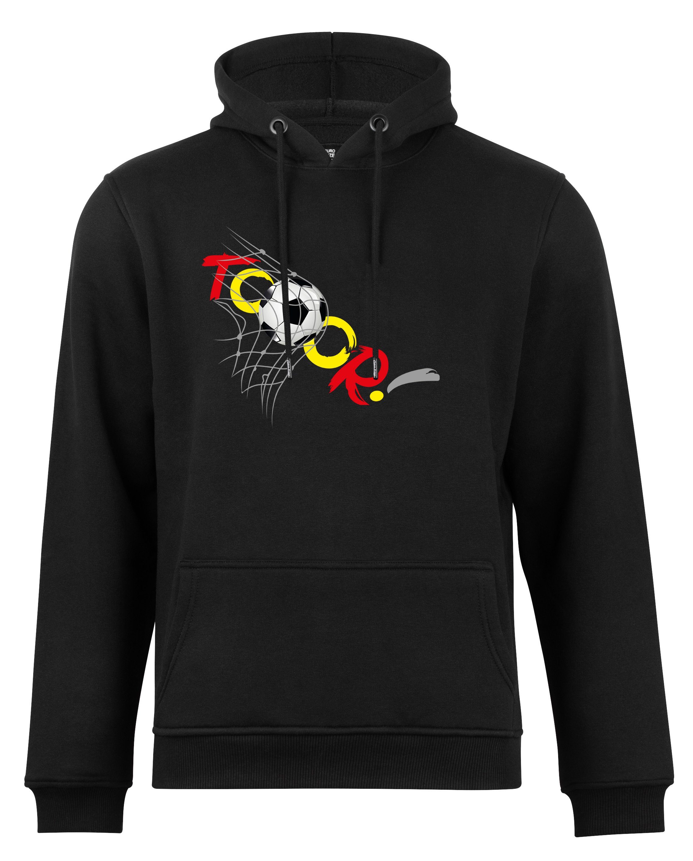 Cotton Prime® Hoodie Fußball Goal mit weichem Innenfleece schwarz