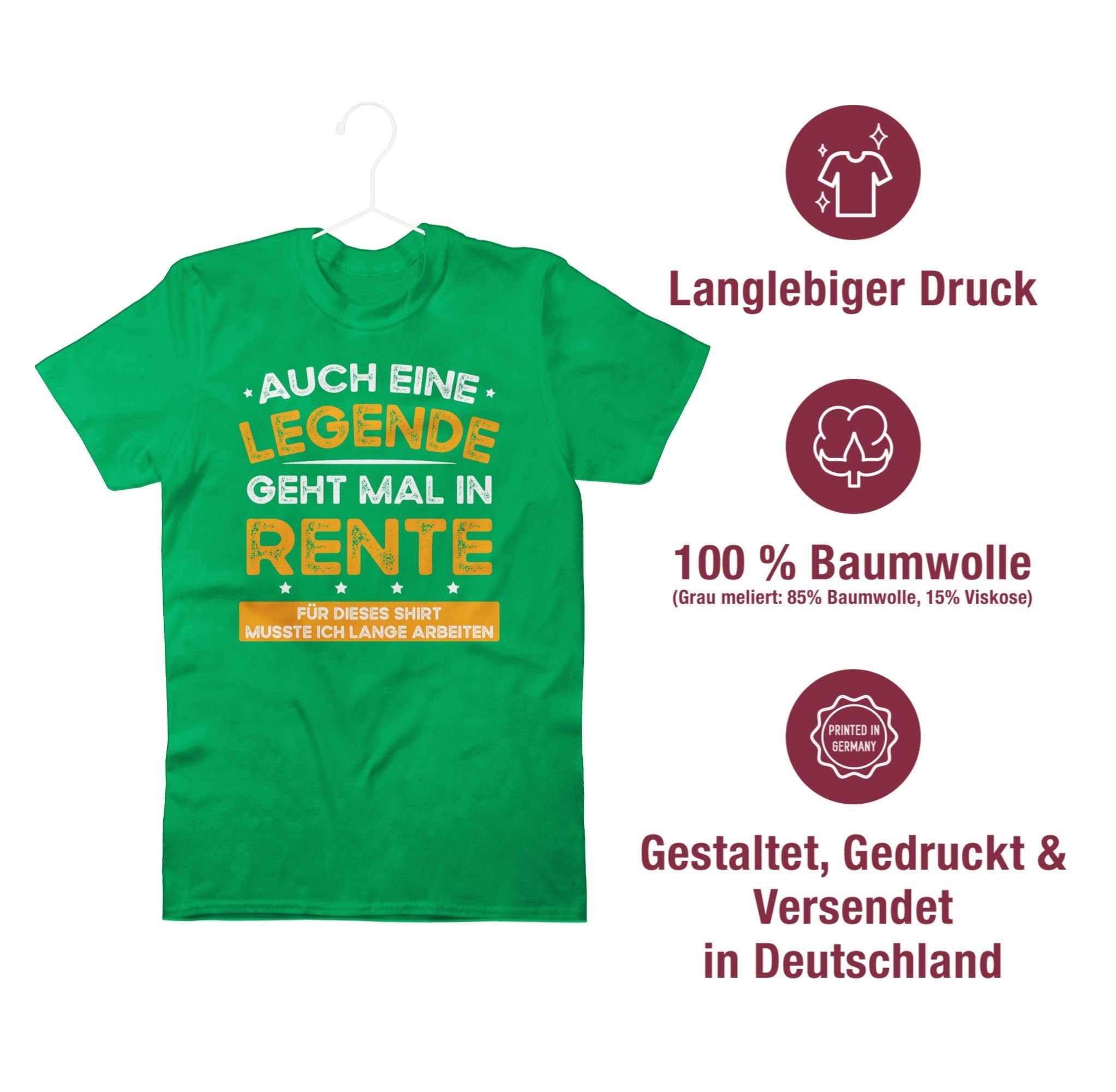 Rente Grün Auch Legende mal 02 eine T-Shirt in Rentner Geschenk geht Shirtracer