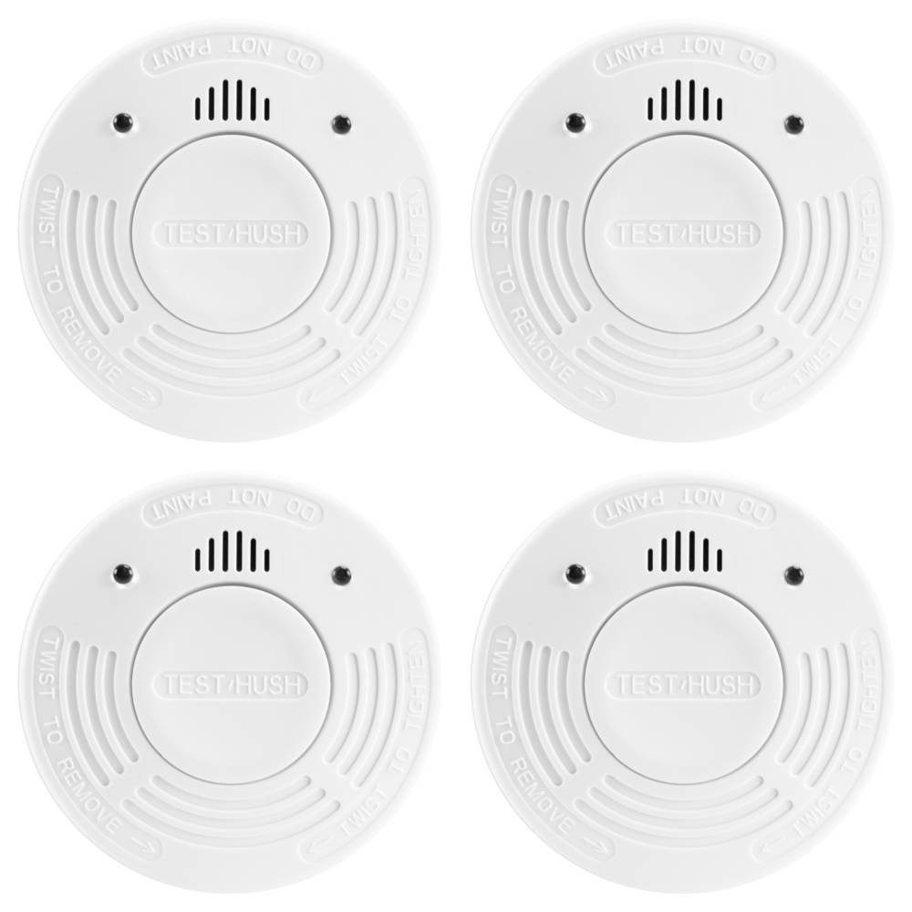 Alecto Rauchwarnmelder 4er Set inkl. 10 Jahres-Batterie batteriebetrieben (Rauchmelder (inkl. 10 Jahres-Batterie)