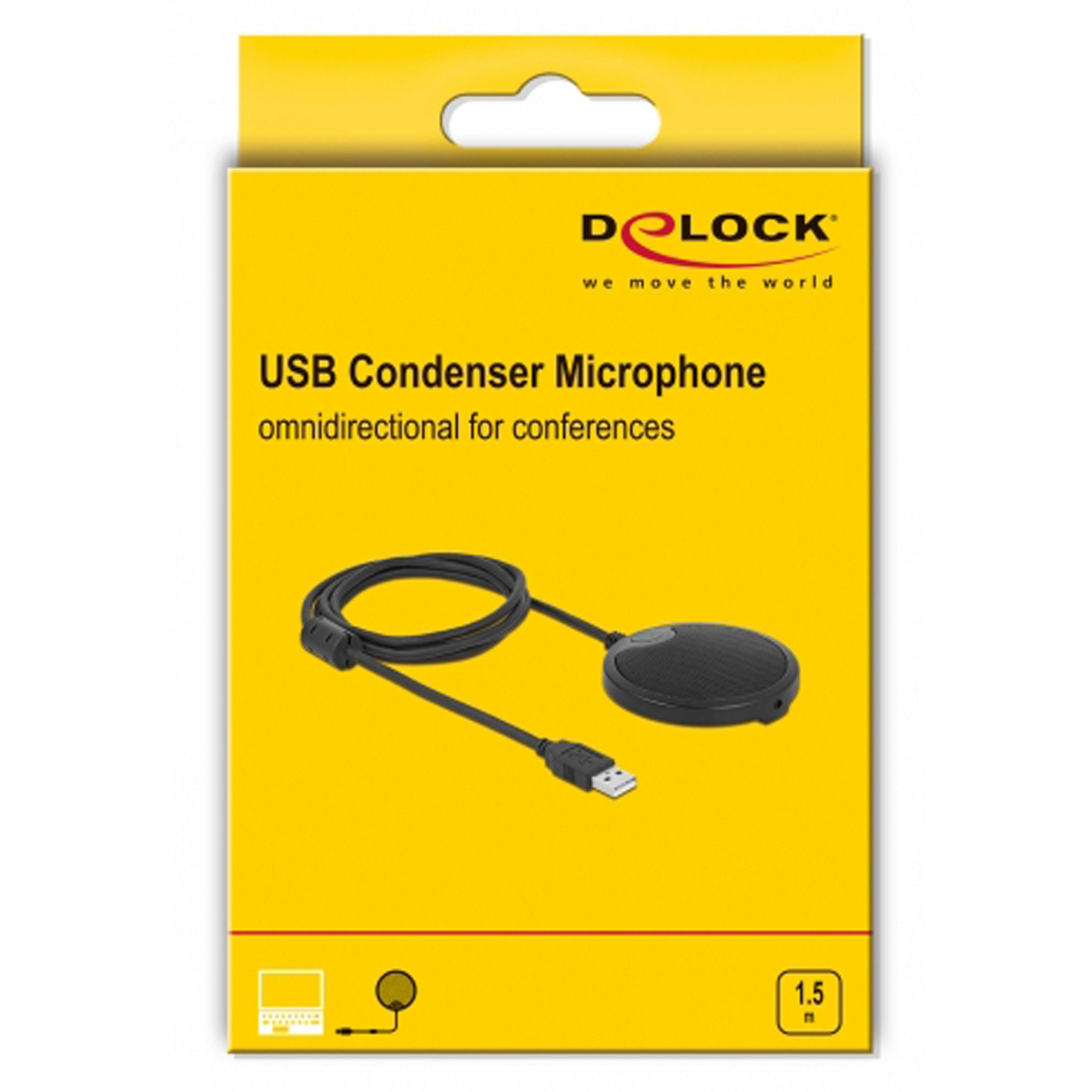 Delock DeLOCK USB Kondensator Gaming-Headset Mikrofon Konferenzen für