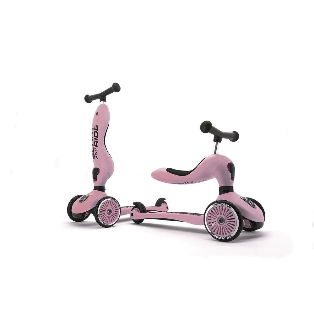 Scoot and Ride Dreiradscooter Scooter Highwaykick 1 Rose, Kinderroller, Rosa